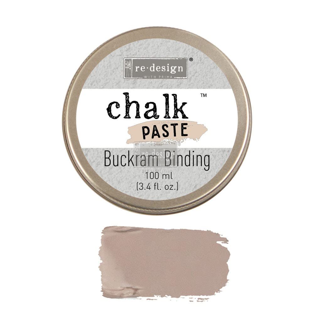 Prima Marketing Inc. Redesign Chalk Paste & Buckram Binding - DIY Scrapbooking, Card Making & Craft Projects for Home Decor