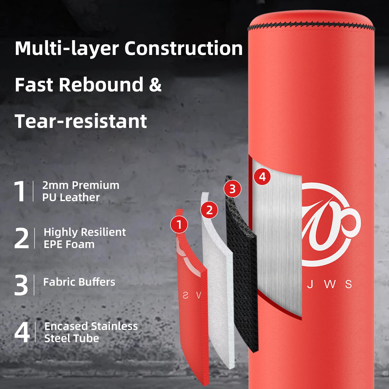 Freestanding Punching Bag with Stand - Heavy Duty Boxing Bag for Adults & Kids, Kickboxing Training for Fitness at Home - Perfect for Home Gym, Martial Arts & Cardio Workouts