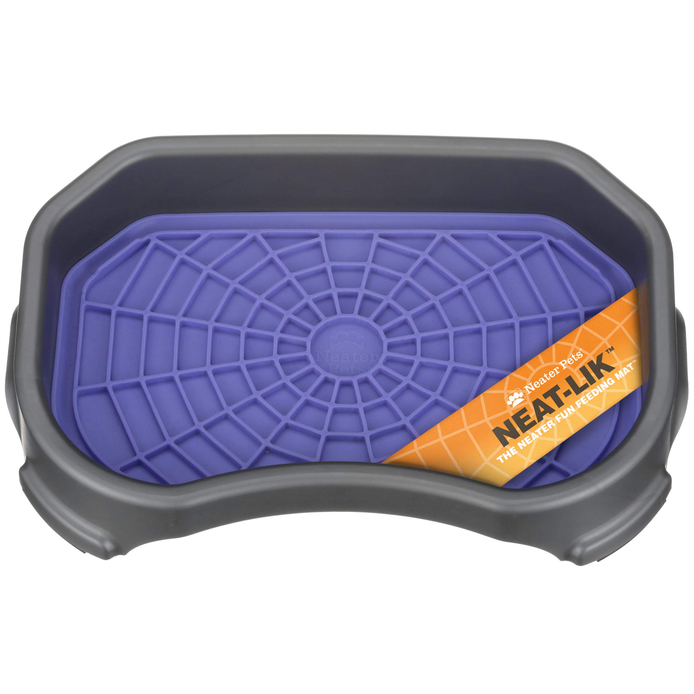 Neater Pet Brands Neat-LIK Mess-Proof Pet Feeding Tray - Spill-Proof Dog & Cat Bowl with Non-Slip Base for Clean Floors - Perfect for Messy Eaters & Multi-Pet Homes