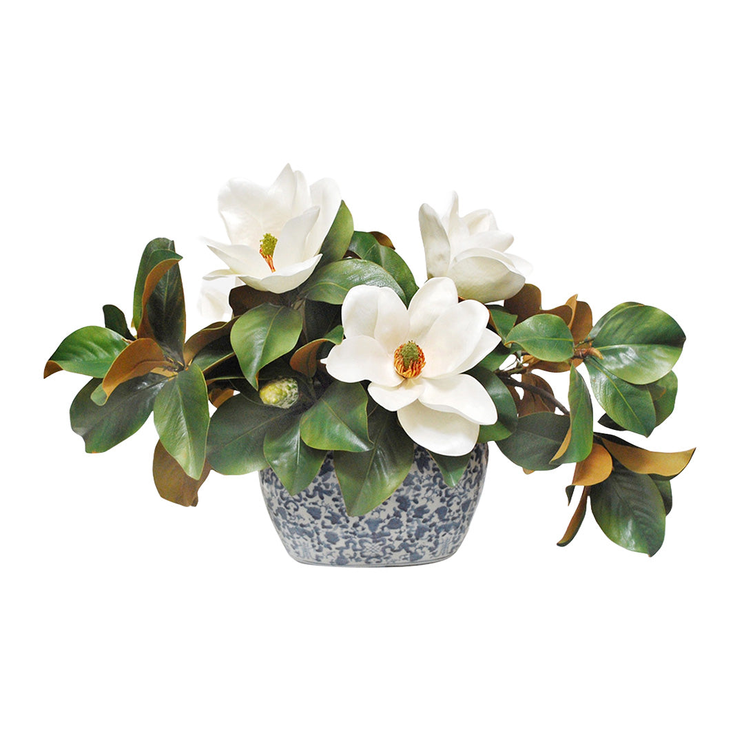 Magnolia Flower Centerpiece for Weddings, Home Decor & Table Arrangements | Elegant Floral Display for Dining Tables, Events & Parties