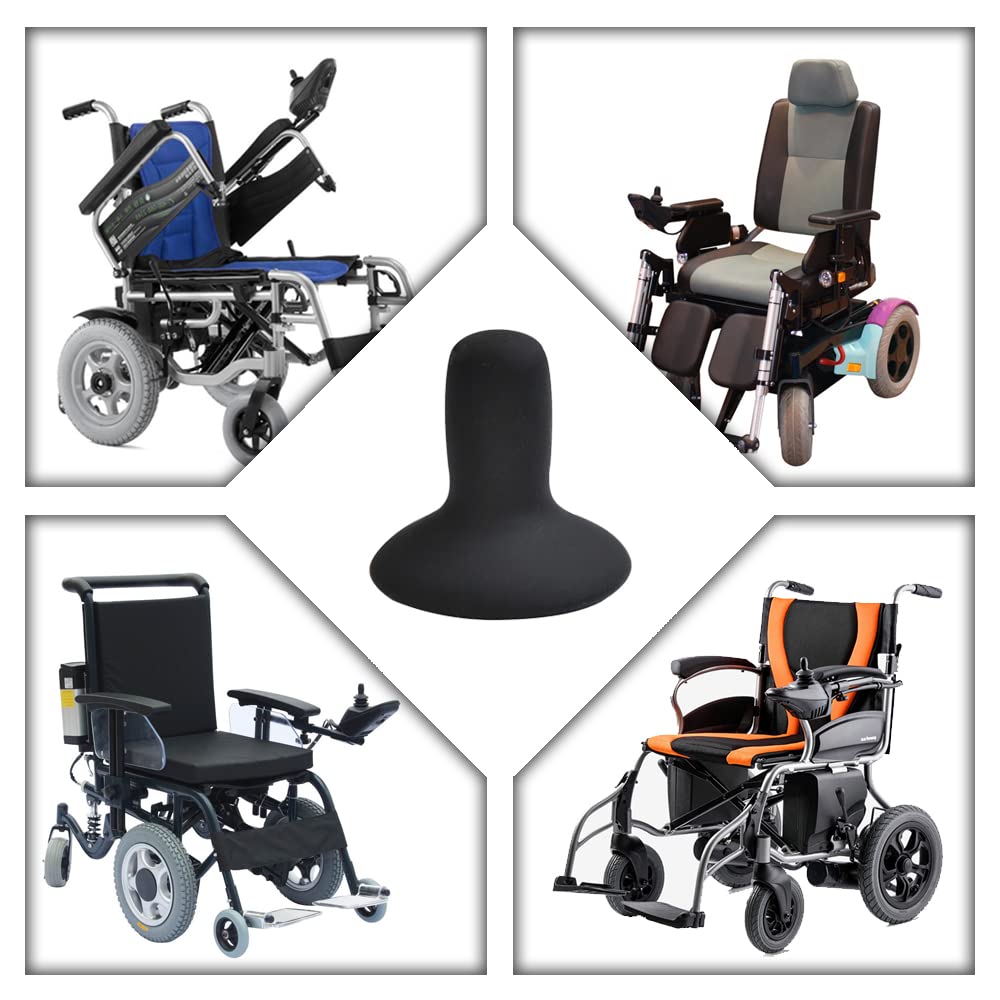 Premium Electric Wheelchair Joystick - Rubber Shark Drive Mobility Knob with Button for Power Wheelchairs | Easy Control for Indoor/Outdoor Use | Ideal for Seniors & Disabled Users