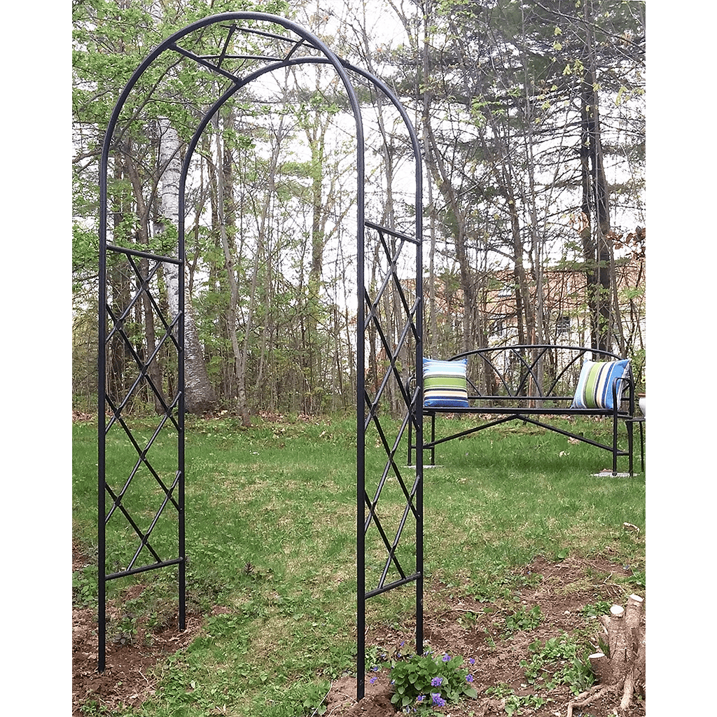 Achla Designs Lattice Arbor I - Decorative Garden Trellis for Climbing Plants, Outdoor Patio & Backyard Decor
