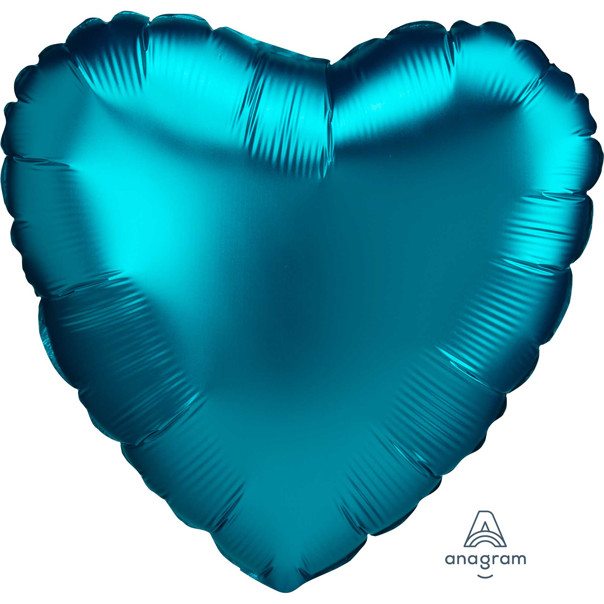 45cm Standard HX Satin Luxe Aqua Heart Balloon - Premium Party Decor for Weddings, Birthdays & Valentine's Day Celebrations