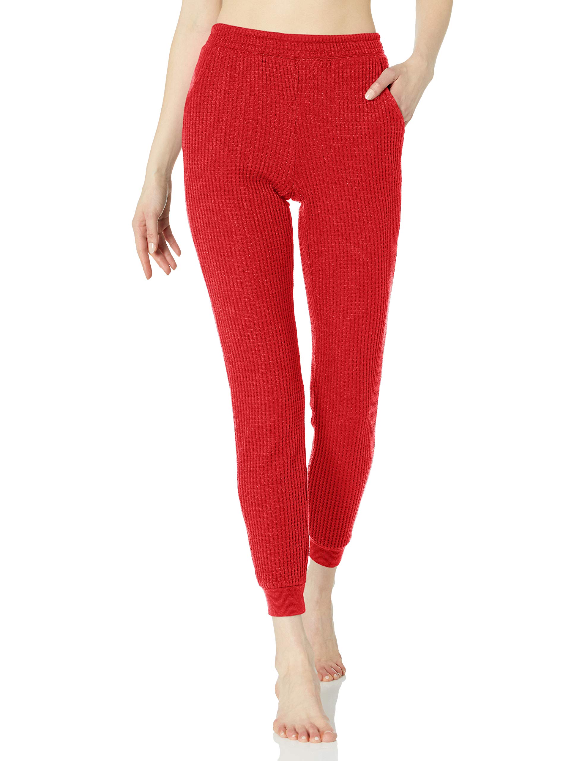 PJ Salvage Women's Soft Waffle Knit Lounge Pants with Elastic Waistband - Cozy Comfort for Morning Relaxation & Home Wear