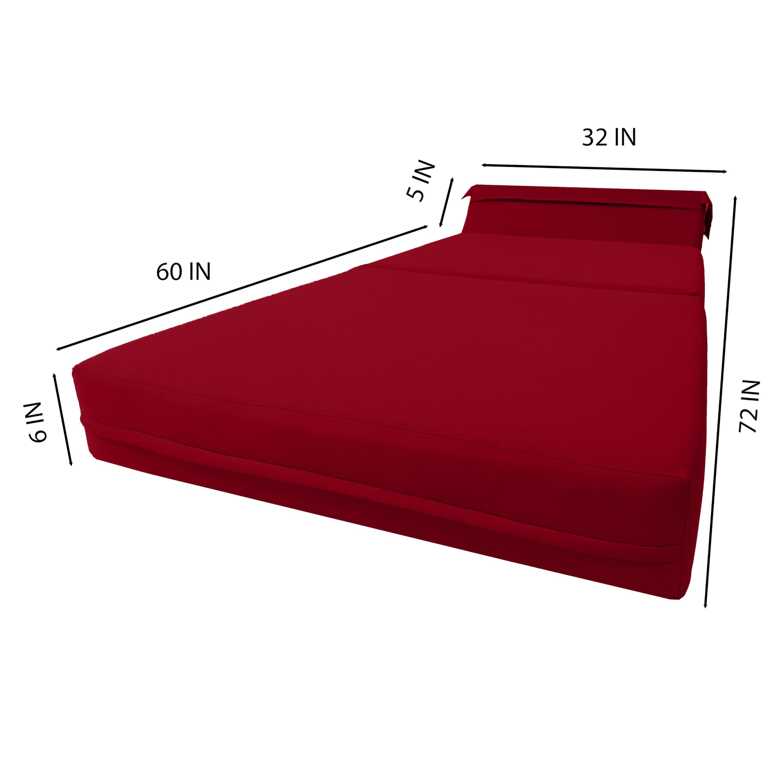 D&D Futon Furniture Sleeper Chair Folding Bed - Convertible Studio Sofa Guest Bed with High Density Foam Mattress (70
