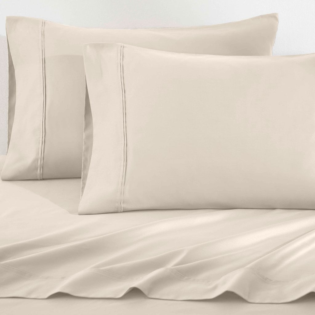 Luxury 1200 Thread Count Egyptian Cotton Deep Pocket Bed Sheet Set - Queen Size, Soft & Breathable for Ultimate Comfort - Perfect for Master Bedroom, Guest Room & Hotel Use