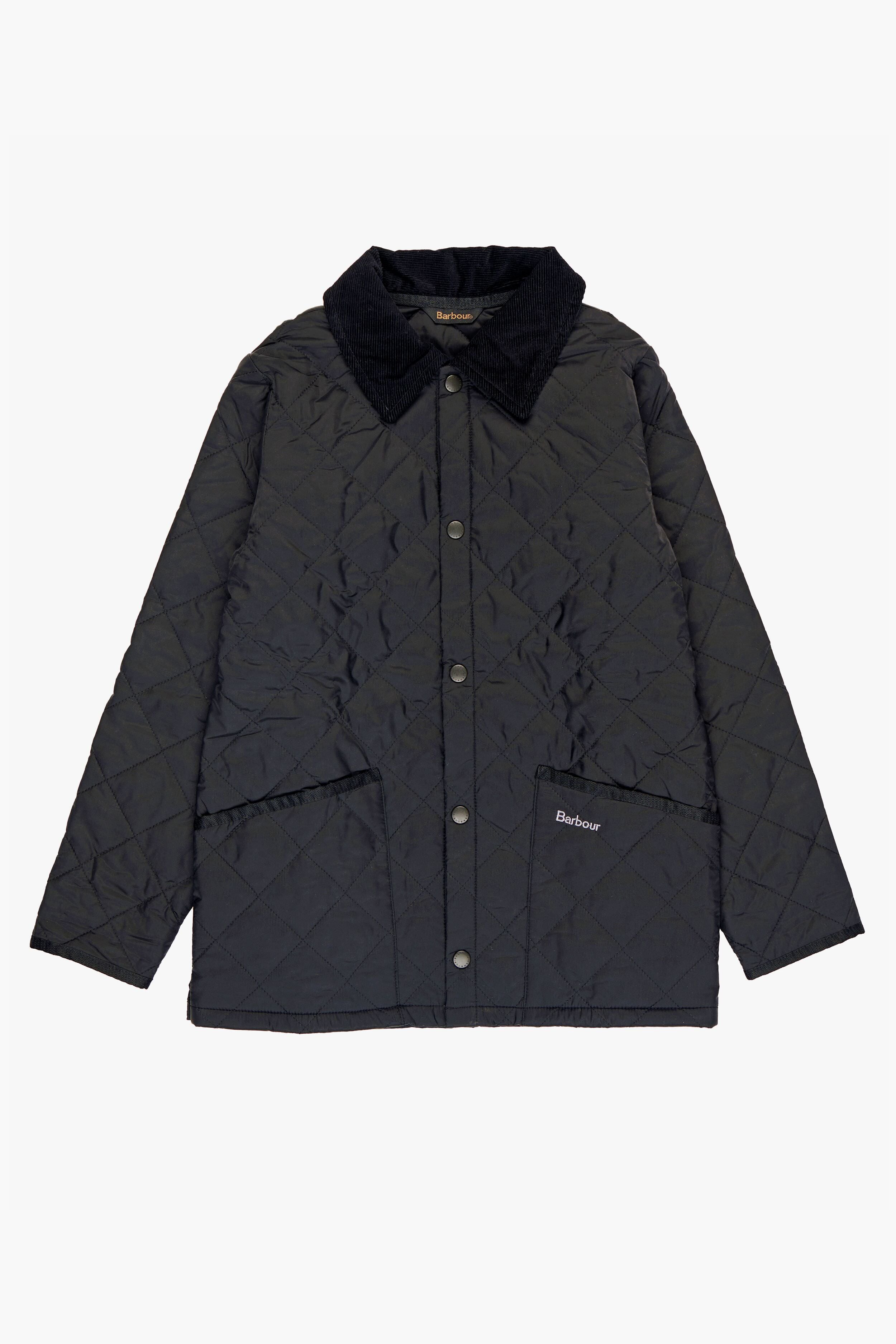 Boys Black Liddesdale Quilted Jacket - Warm Winter Coat for Kids - Water-Resistant Outdoor Puffer Vest for School, Playdates & Cold Weather Activities