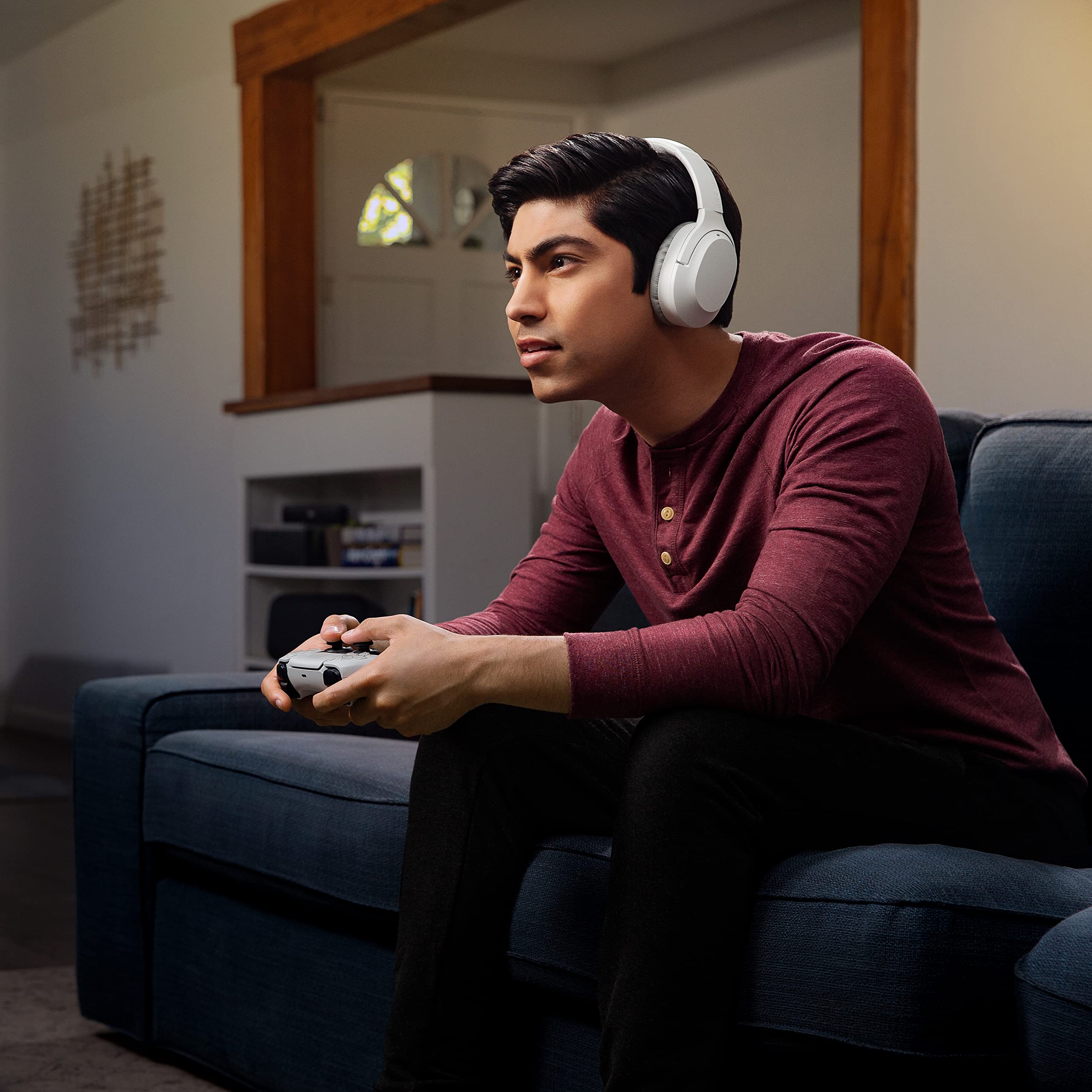 Razer Opus X Wireless Bluetooth Headphones with Active Noise Cancellation (ANC) - Low Latency 60ms Gaming & Music - 40mm Custom-Tuned Drivers - Built-in Mic - Mercury White - Perfect for Travel, Work & Gaming