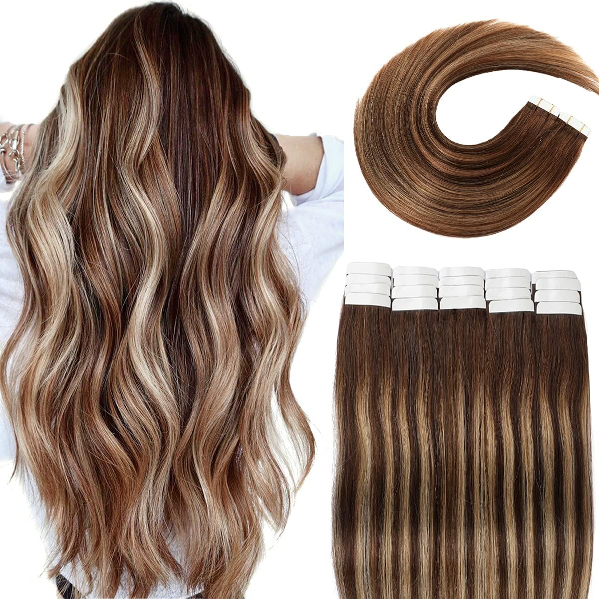 Seamless Skin Weft Tape for Human Hair Extensions - Invisible Hair Integration for Natural Look | Perfect for Daily Wear, Special Occasions & Styling