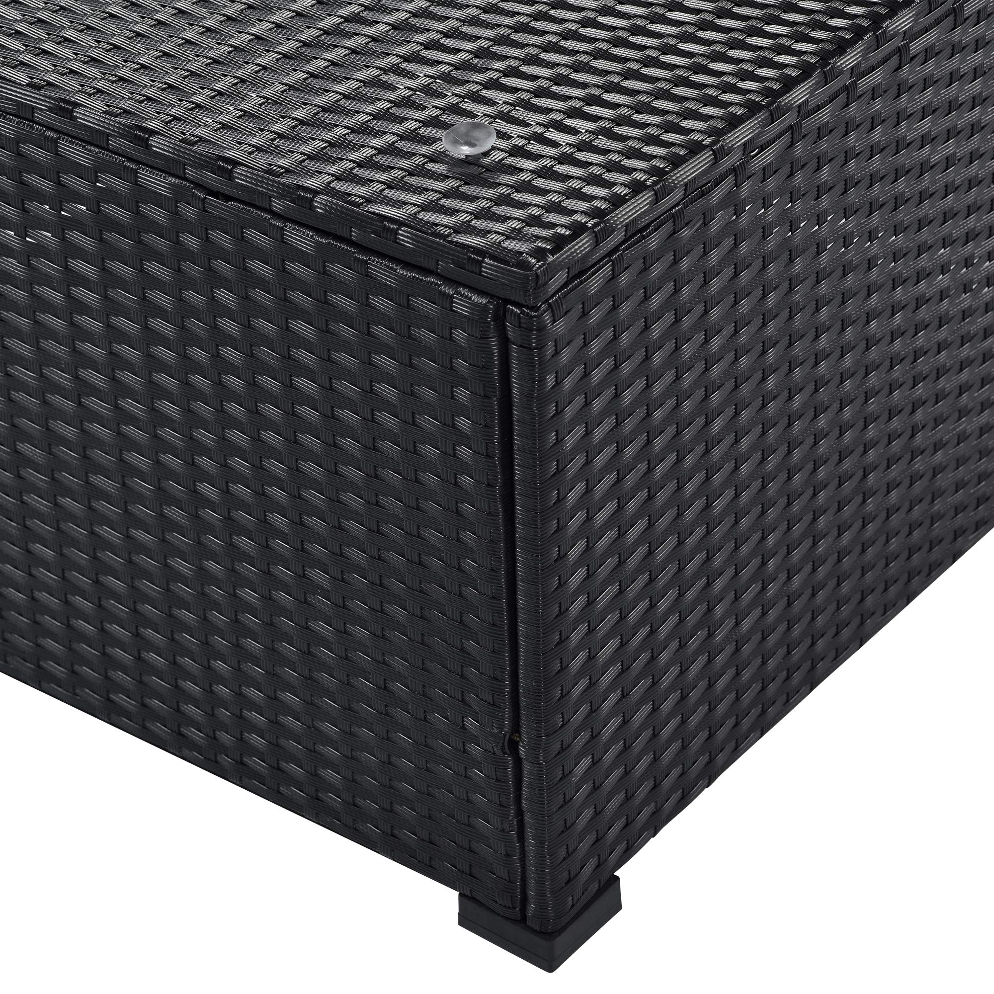 Beacon Pet 5-Piece Outdoor Patio Furniture Set - PE Rattan Wicker Sectional Sofa with Cushions & Glass Coffee Table - Perfect for Garden, Poolside, Balcony, Backyard & Outdoor Entertaining