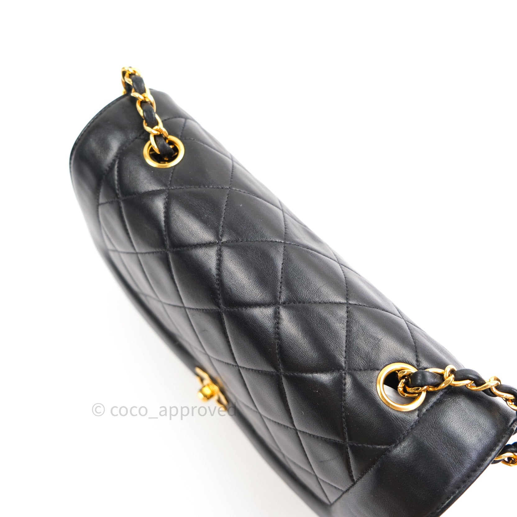 Vintage Chanel Black Quilted Lambskin Medium Classic Diana Flap Bag - Luxury Handbag for Women, Perfect for Parties, Date Nights & Special Occasions