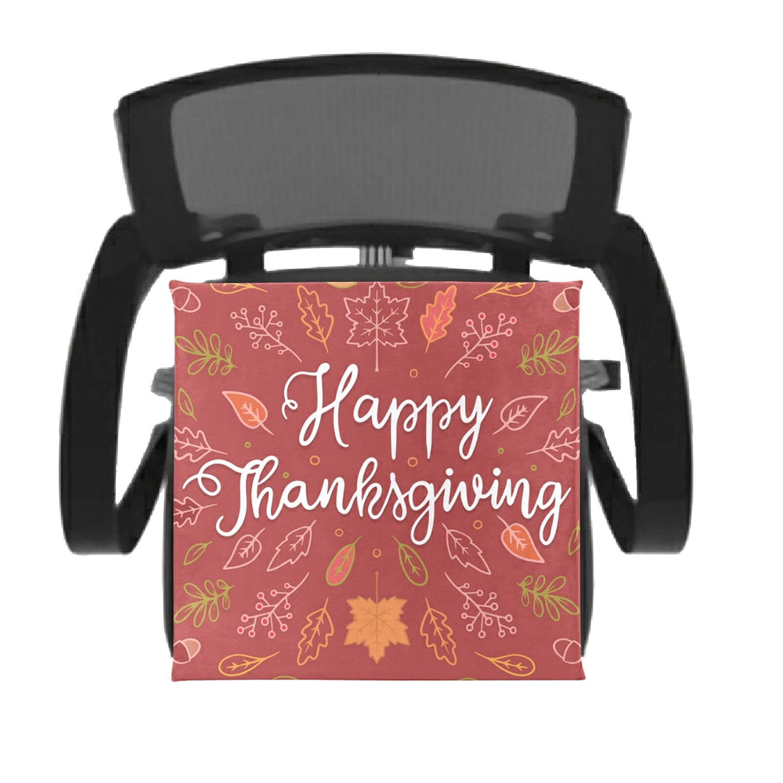 Thanksgiving Pinecone Maple Pumpkin Memory Foam Chair Cushion - Washable Comfort Seat Pad for Kitchen Chairs, Outdoor Furniture & Car Travel - Perfect for Fall Decor, Home Comfort & Road Trips