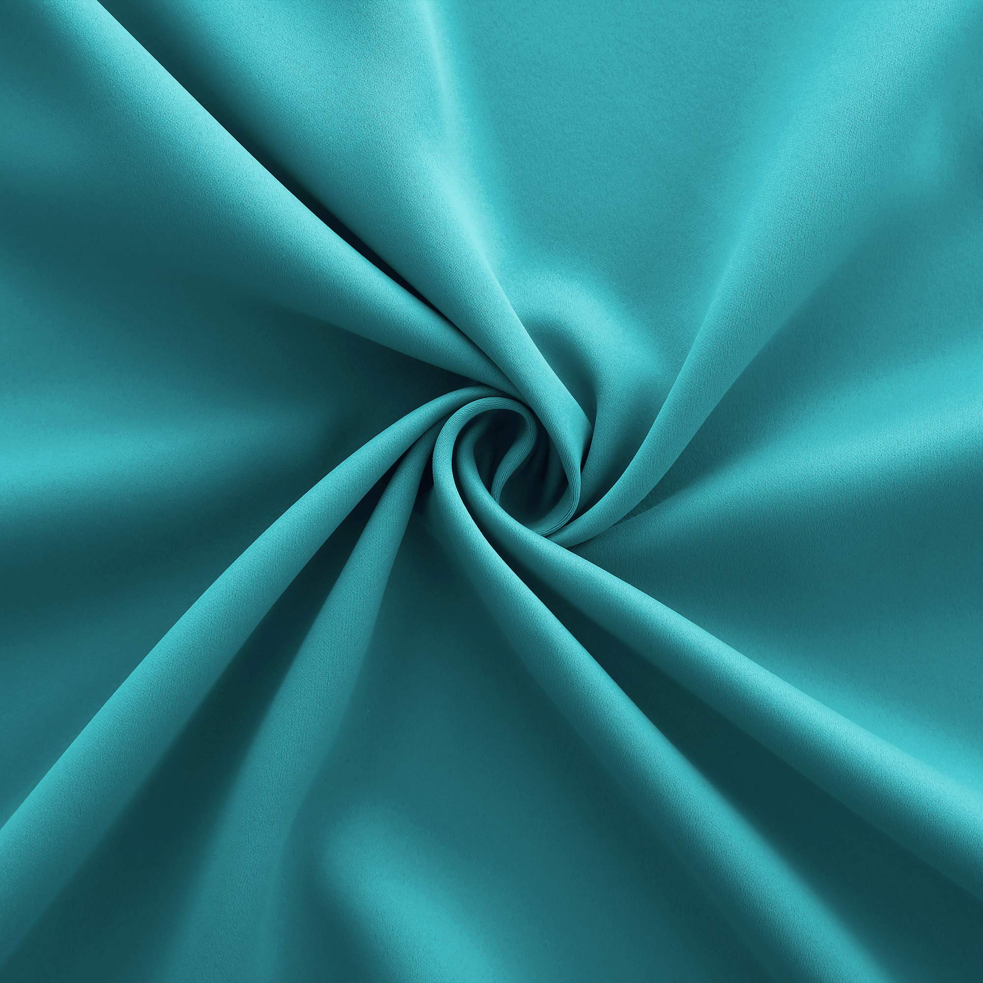 KOUFALL 36 Inch Teal Blackout Curtains - 2 Panels Set with Rod Pocket, Thermal Insulated for Bathroom & Bedroom Windows (34W x 36L) - Perfect for Small Windows, Kitchen Tier & Cafe Style Decor