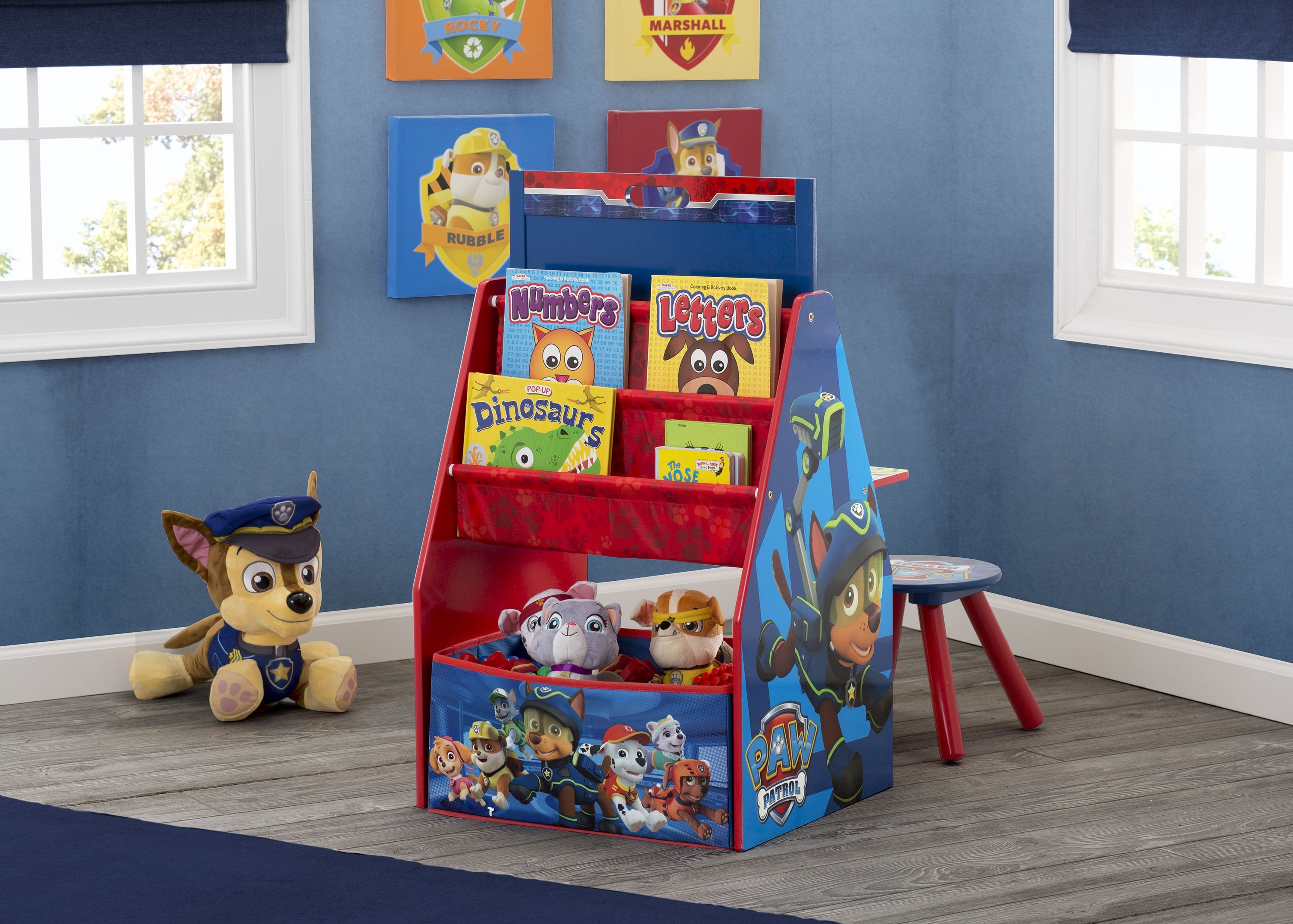 PAW Patrol Deluxe Kids Art Table with Easel, Desk, Stool & Toy Organizer - Creative Playroom Furniture for Toddlers & Preschoolers - Perfect for Drawing, Painting & Learning Activities