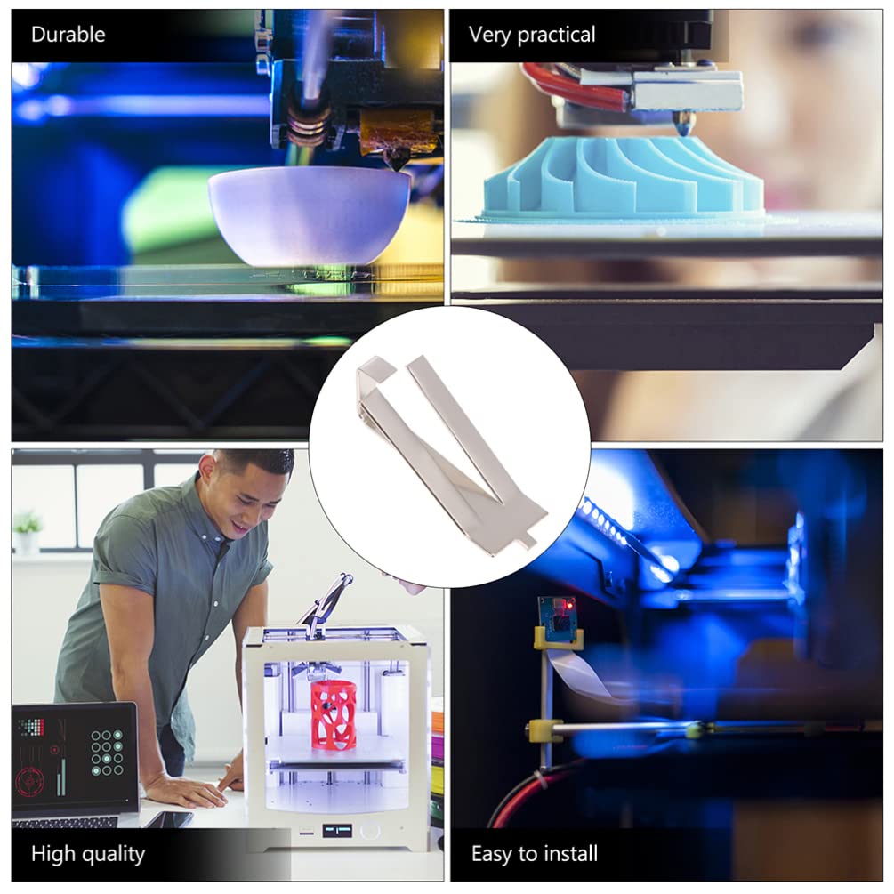 5 Pcs 3D Printer Glass Bed Clips - Stable Platform Clamps for Creality Ender 3/5, Anycubic, Prusa - Heat Resistant Fixation Clips for 3D Printing Accessories - Perfect for Home DIY Printing Projects