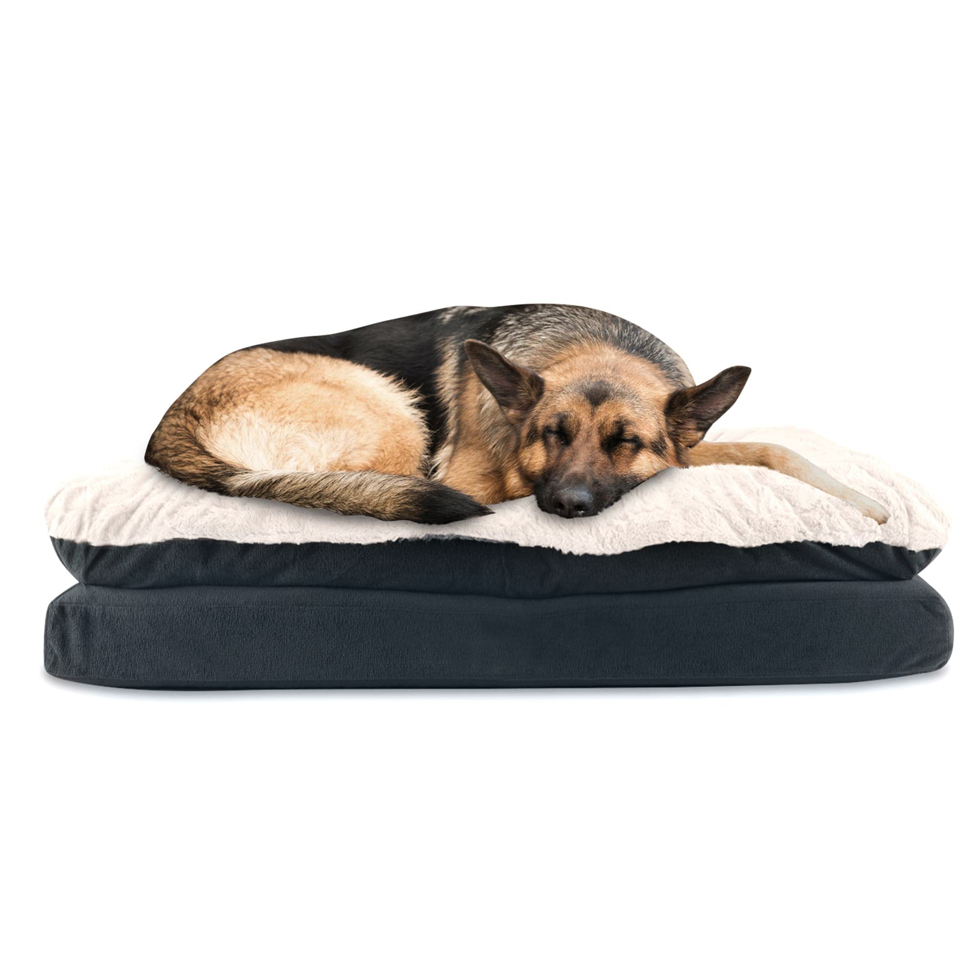 Orthopedic Memory Foam Dog Bed for Large Dogs - Extra Large Rectangle Pet Bed with Washable Cover, Premium Support & Comfort - Blue (XL) - Perfect for Living Room, Bedroom & Pet Travel