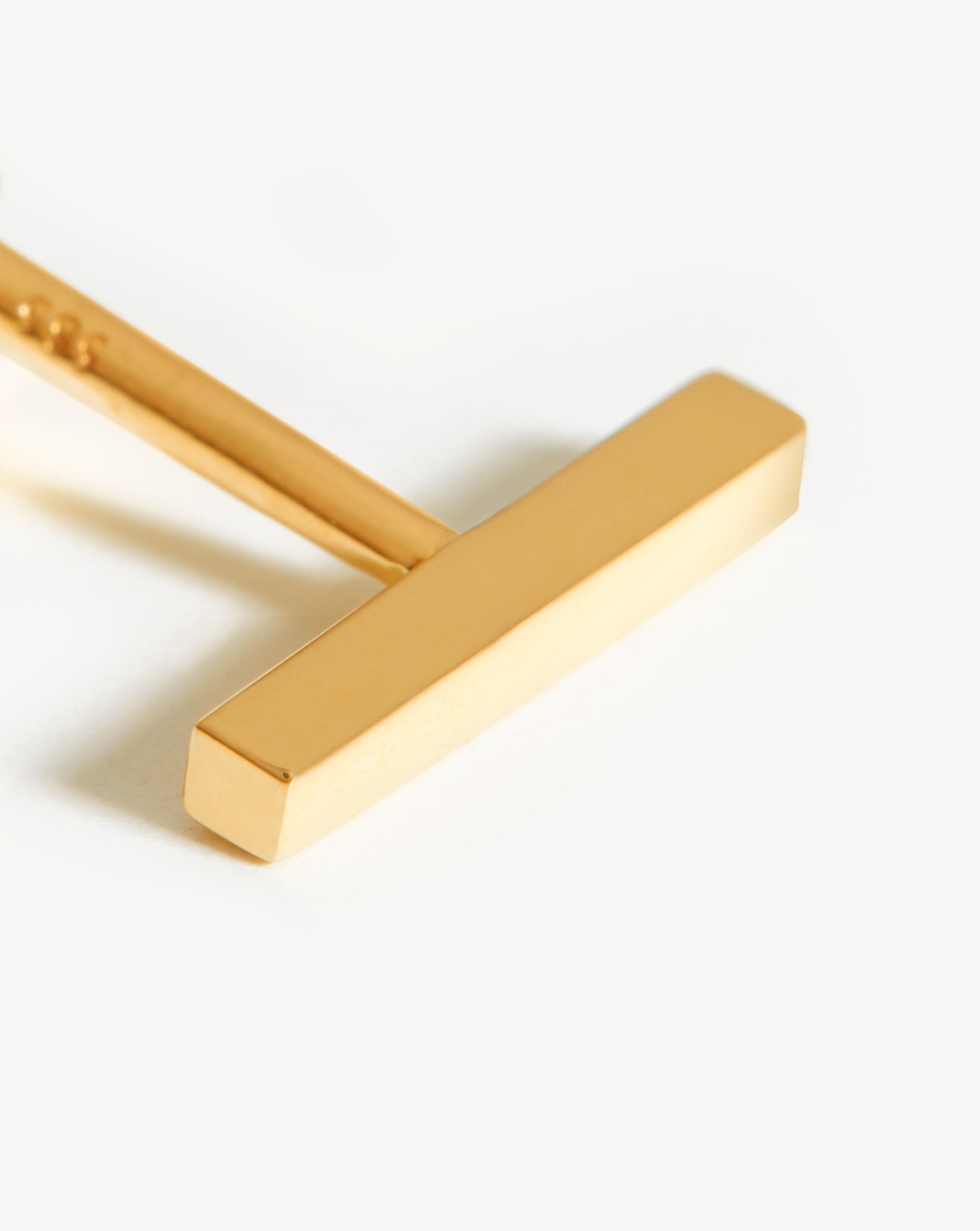 14k Solid Gold Fine Bar Single Stud Earrings for Women - Minimalist Dainty Jewelry for Everyday Wear, Gifts & Special Occasions