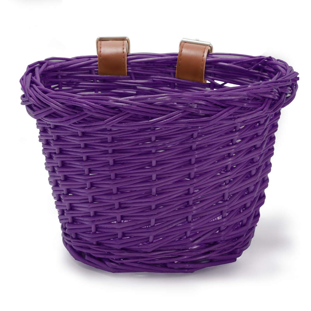 DRBIKE Wicker Kids Bike Basket for 12-18 Inch Bicycles - Front Handlebar Basket for Balance Bikes, Scooters & Children's Bicycles - Durable & Stylish Bike Accessories for Outdoor Play, Park Rides & Neighborhood Adventures