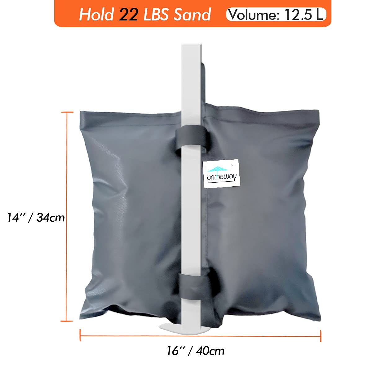 Heavy Duty Sand Bags for Canopy Tent - 4 Pack Grey Weights for Outdoor Events, Beach, Camping & Market Stalls | Secure Your Tent Against Wind & Weather