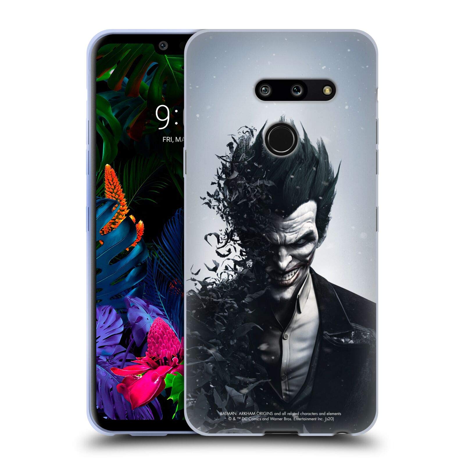 Official Batman Arkham Origins Joker Key Art Soft Gel Case for LG G8 ThinQ - Durable Protection & Stylish Design for Everyday Use