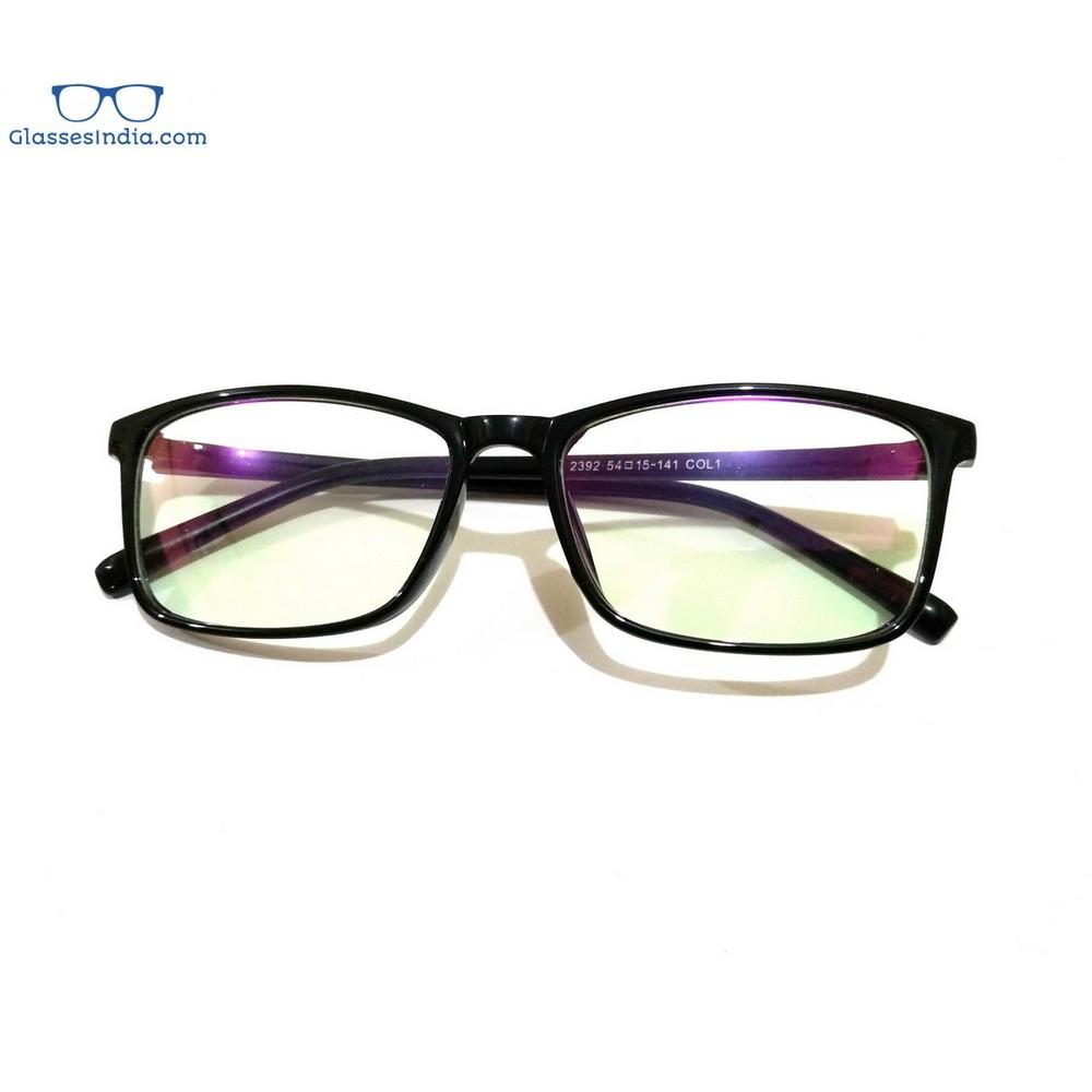 Anti Blue Light Computer Glasses - Rectangle Blue Light Blocking Eyewear for Screen Use (2392Bk) | Reduce Eye Strain for Office Work, Gaming & Digital Device Protection