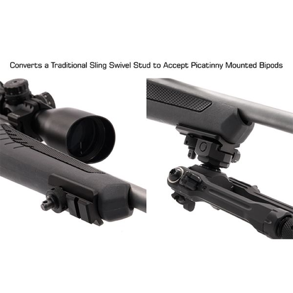 Leapers UTG Swivel Stud Bipod Adaptor Kit - Compatible with Picatinny Rail & Hunting Rifles - Perfect for Shooting Range, Hunting & Tactical Use