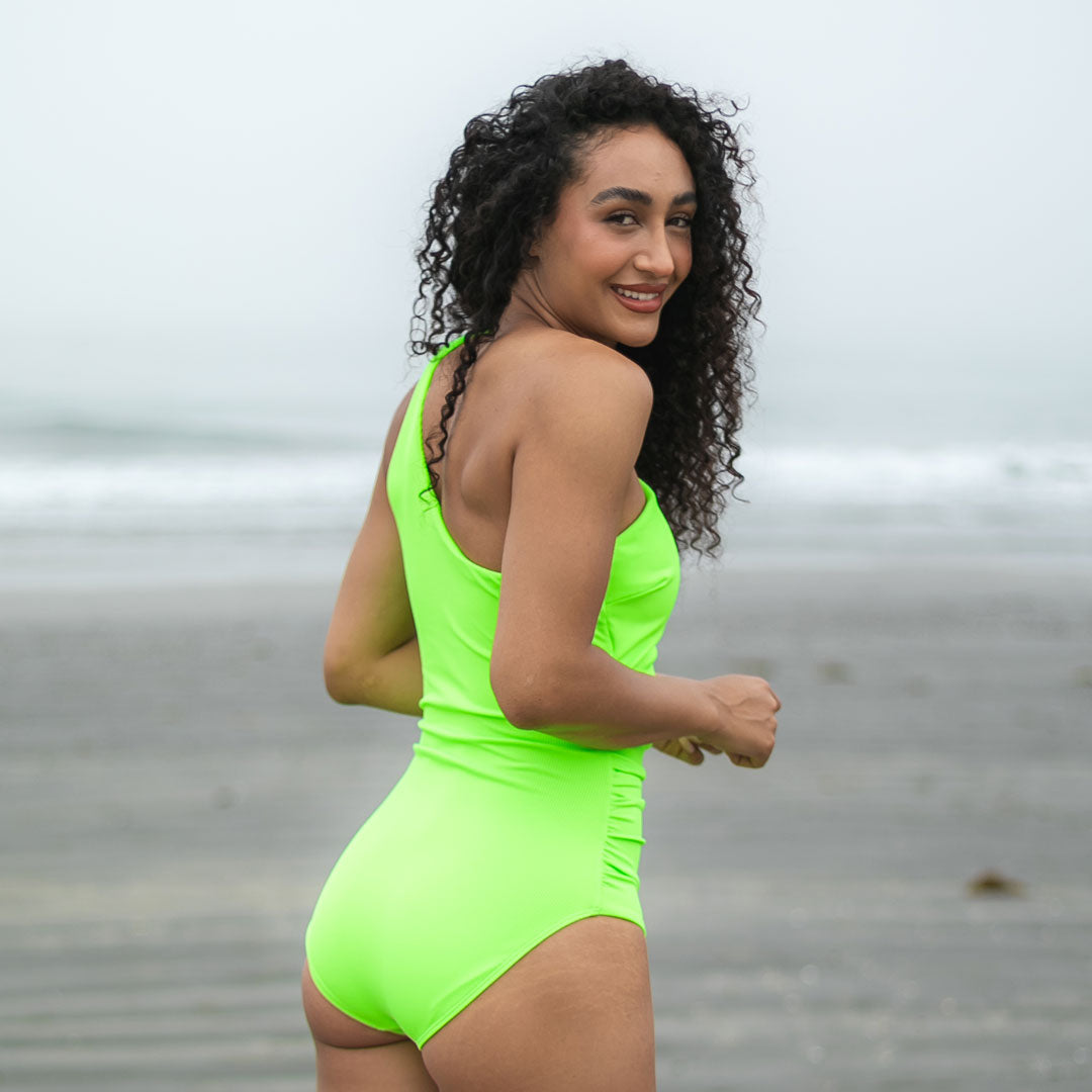 Neon Green Ribbed