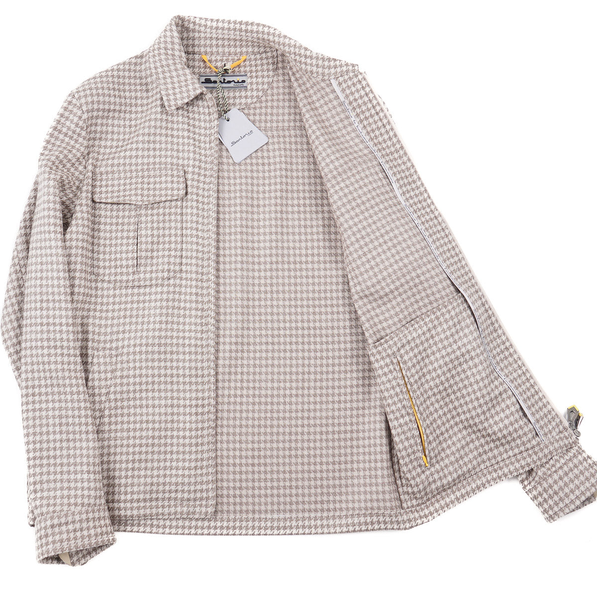 Sartorio Premium Woven Wool Silk Linen Jacket for Men - Lightweight Blazer for Business, Weddings & Formal Occasions