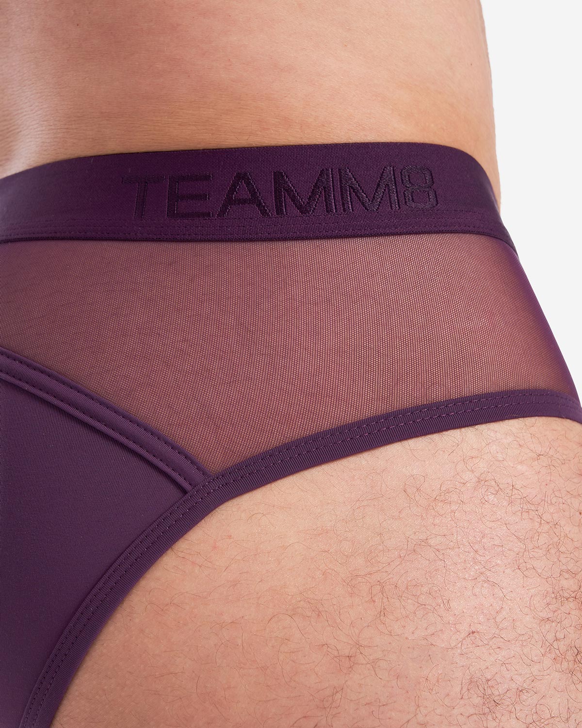 Teamm8 Score Sheer Brief Mesh Underwear for Women - Plum Purple Lingerie for Comfort & Style | Perfect for Sleepwear, Lounge & Everyday Wear
