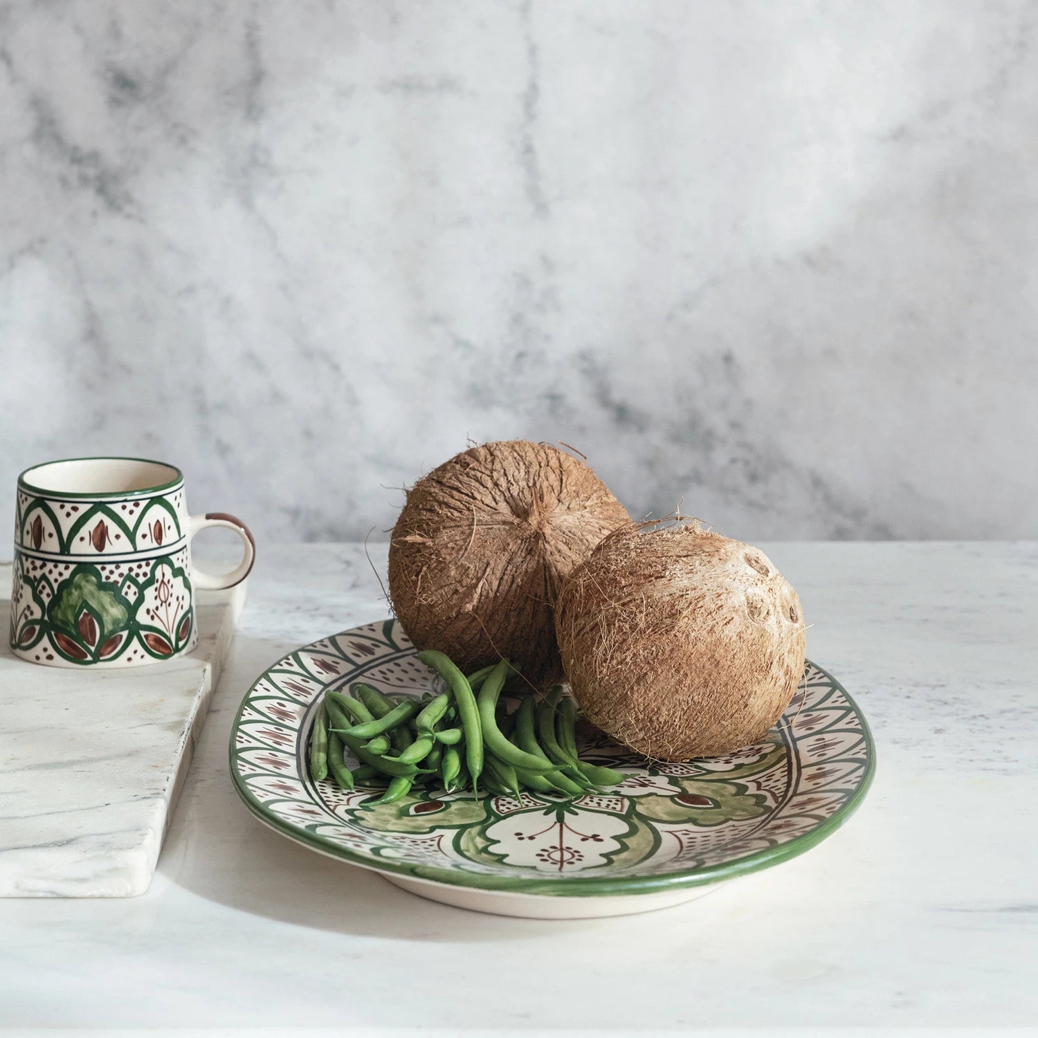 Eco-Friendly Brown & Green Platter Set - Sustainable Dinnerware for Parties, Picnics & Home Decor | Perfect for Serving Appetizers, Salads & Desserts