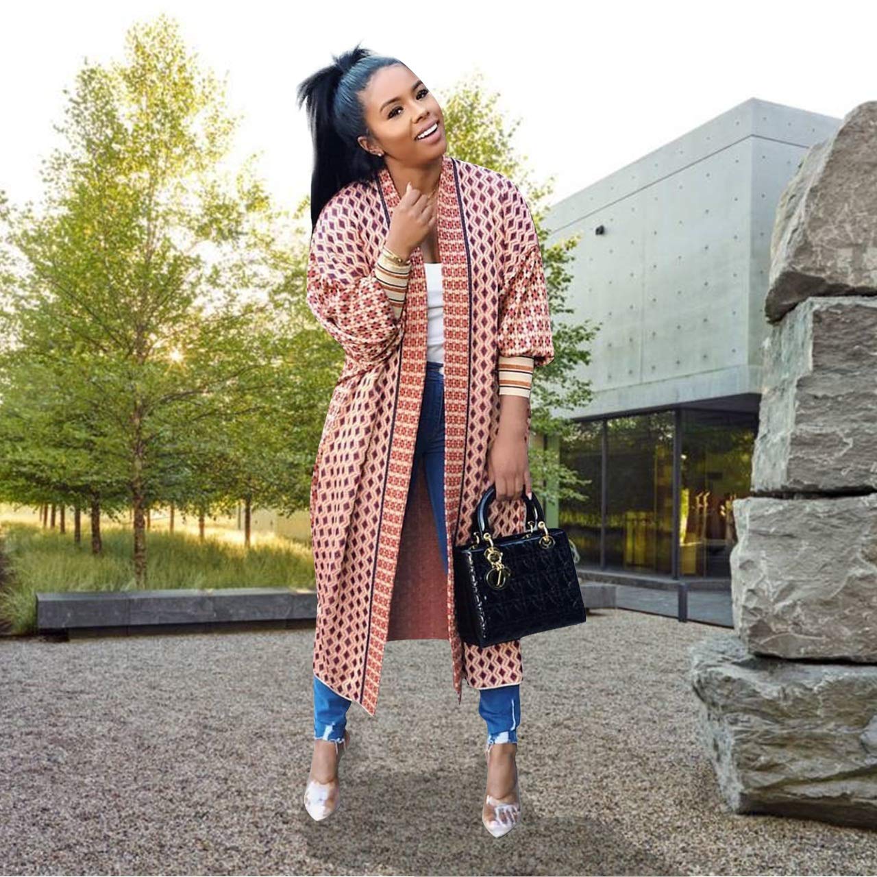 Lightweight Long Cardigan for Women - Open Front Jacket Coat - Perfect for Layering, Office Wear & Casual Outfits