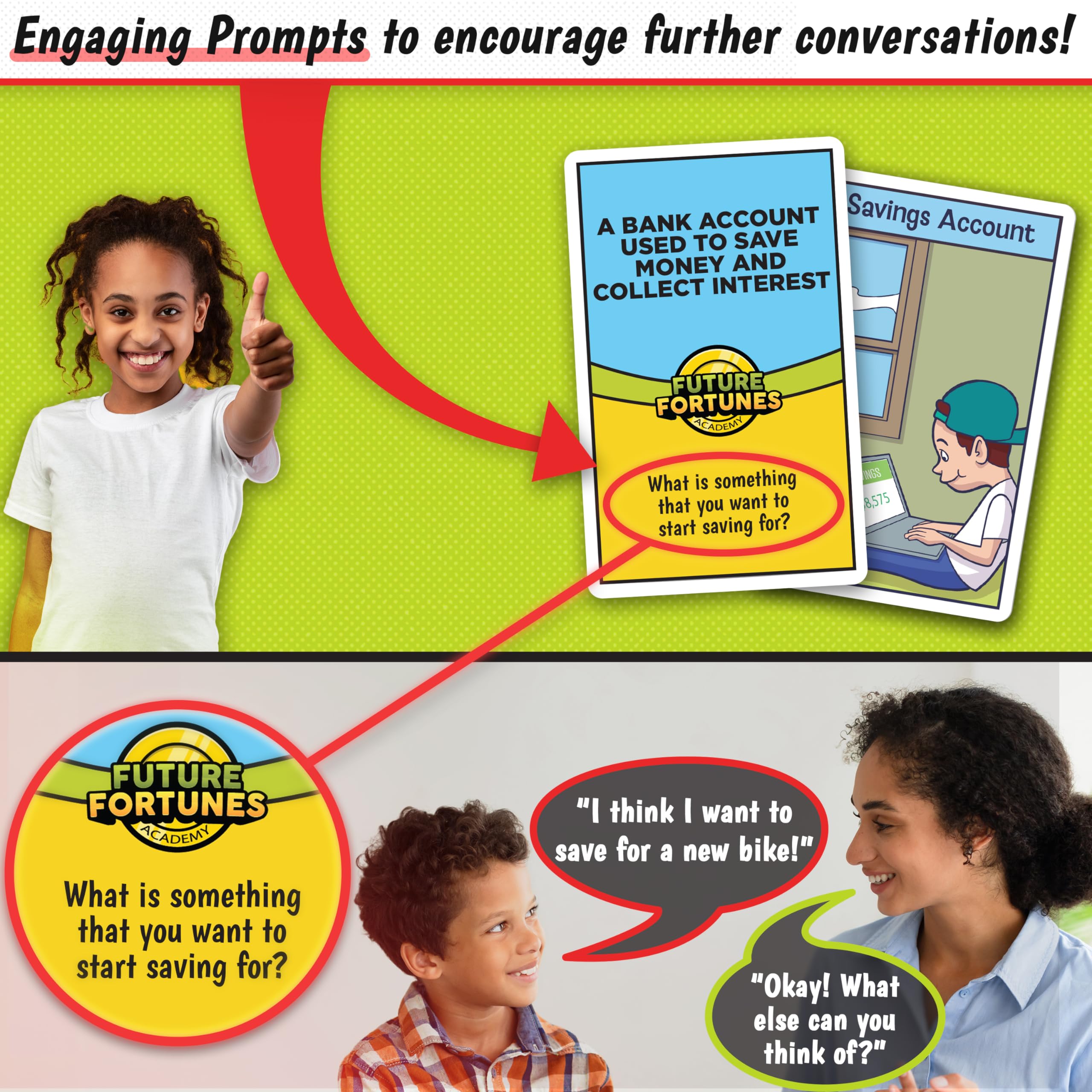 Financial Literacy Flash Cards for Kids - 52 Money Management Educational Game Cards - Learn Cash Flow, Stocks, Savings & Budgeting - Perfect for Middle School Students & Homeschooling - Great Classroom & Family Game Night Learning Resource