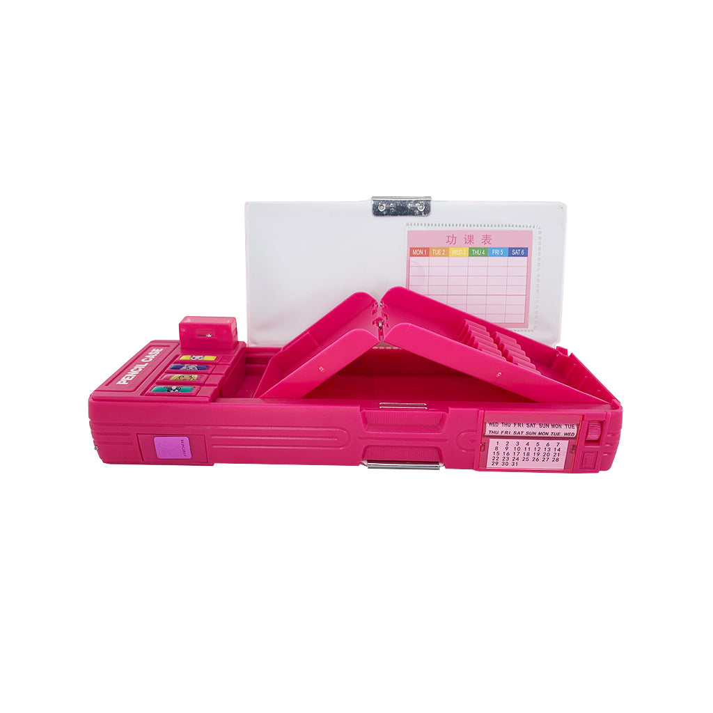 Transformable Pink Pencil Box - Stylish & Functional School Supply for Kids & Students | Perfect for Classroom, Homework & Art Projects