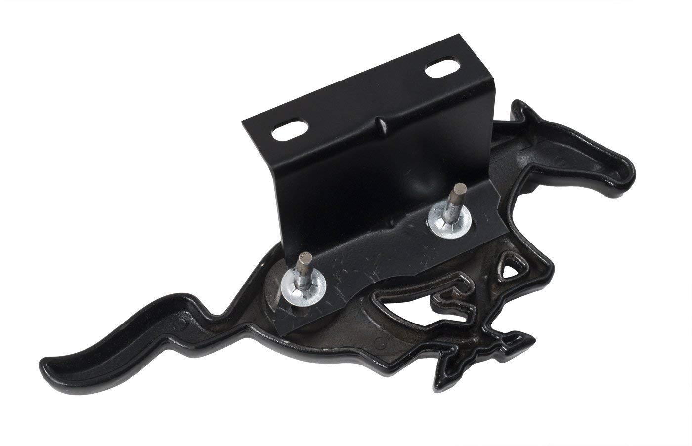 1994-2004 Mustang Grille Emblem Bracket Kit - Gloss Black Running Horse Logo - Perfect for Ford Mustang GT, Cobra & V6 Models - Upgrade Your Car Front Grille for a Sleek Custom Look