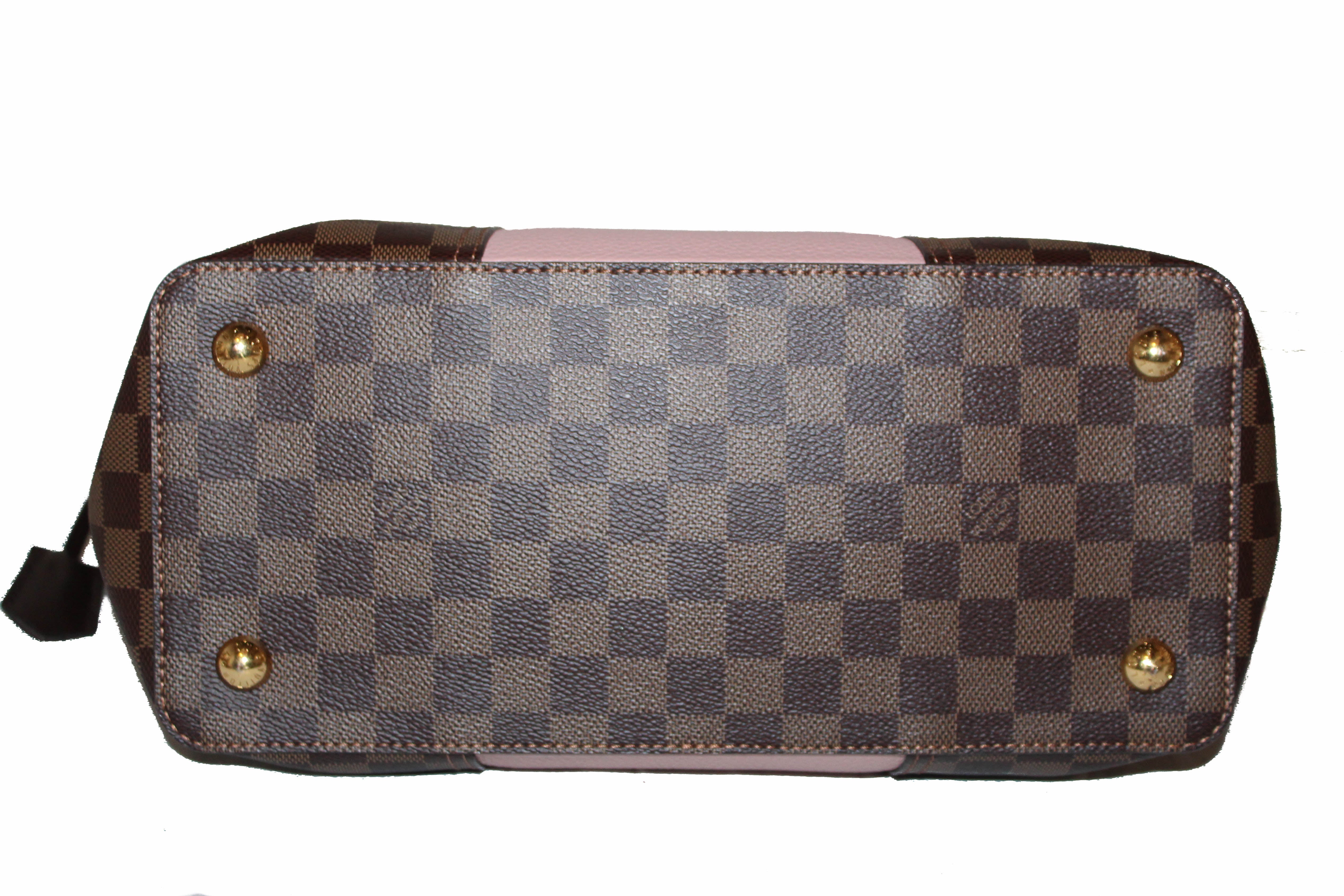 Authentic Louis Vuitton Damier Ebene Pink Jersey Tote Shoulder Bag for Women - Luxury Designer Handbag for Work, Travel & Everyday Use