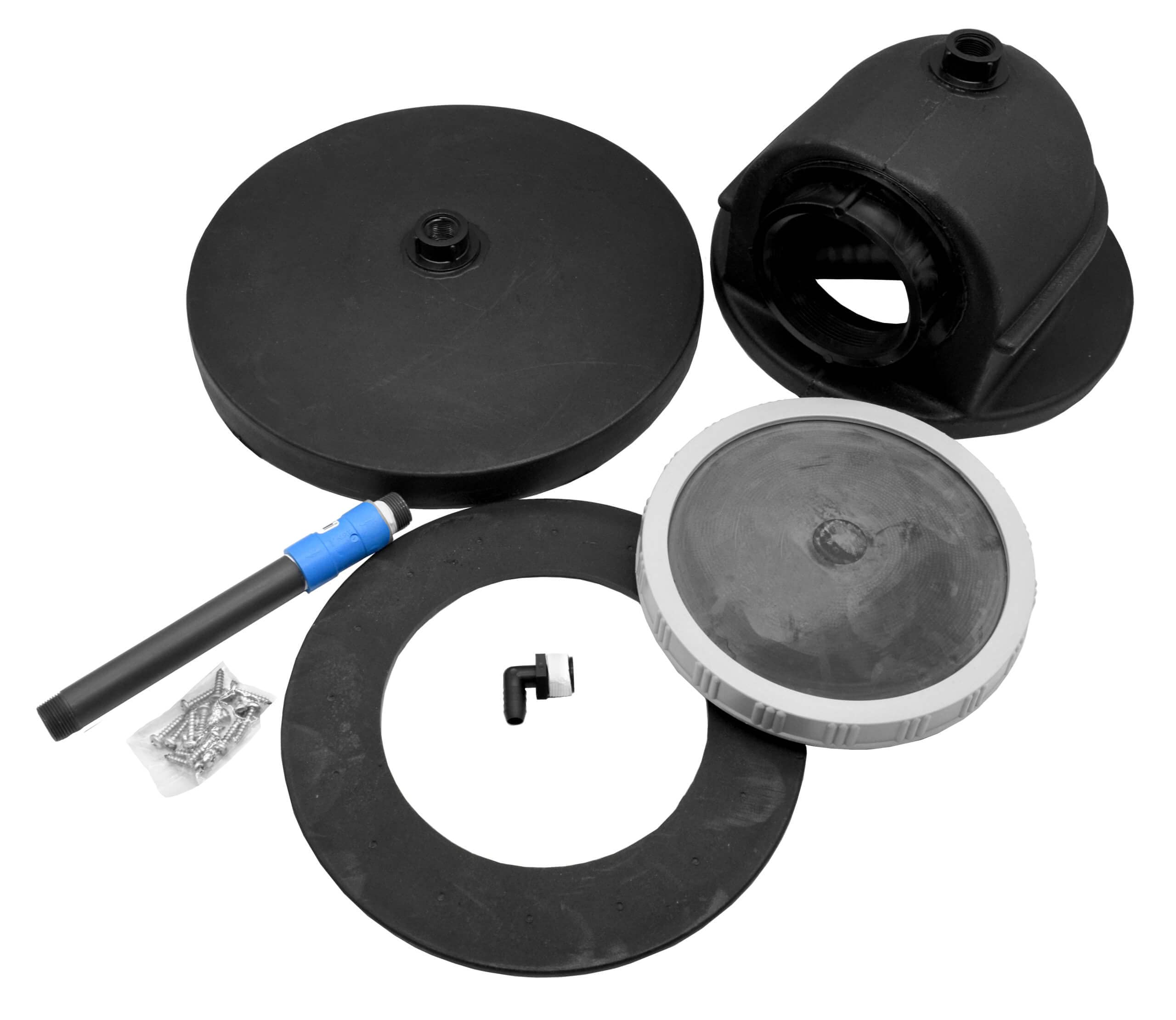 EasyPro EBD4A 4-Inch Heavy Duty Bottom Drain with Air Diffuser | Includes 4-Inch PVC Pipes | Ideal Airflow 0.5-1.5 CFM | Perfect for Koi Ponds, Water Gardens & Aquaculture Systems