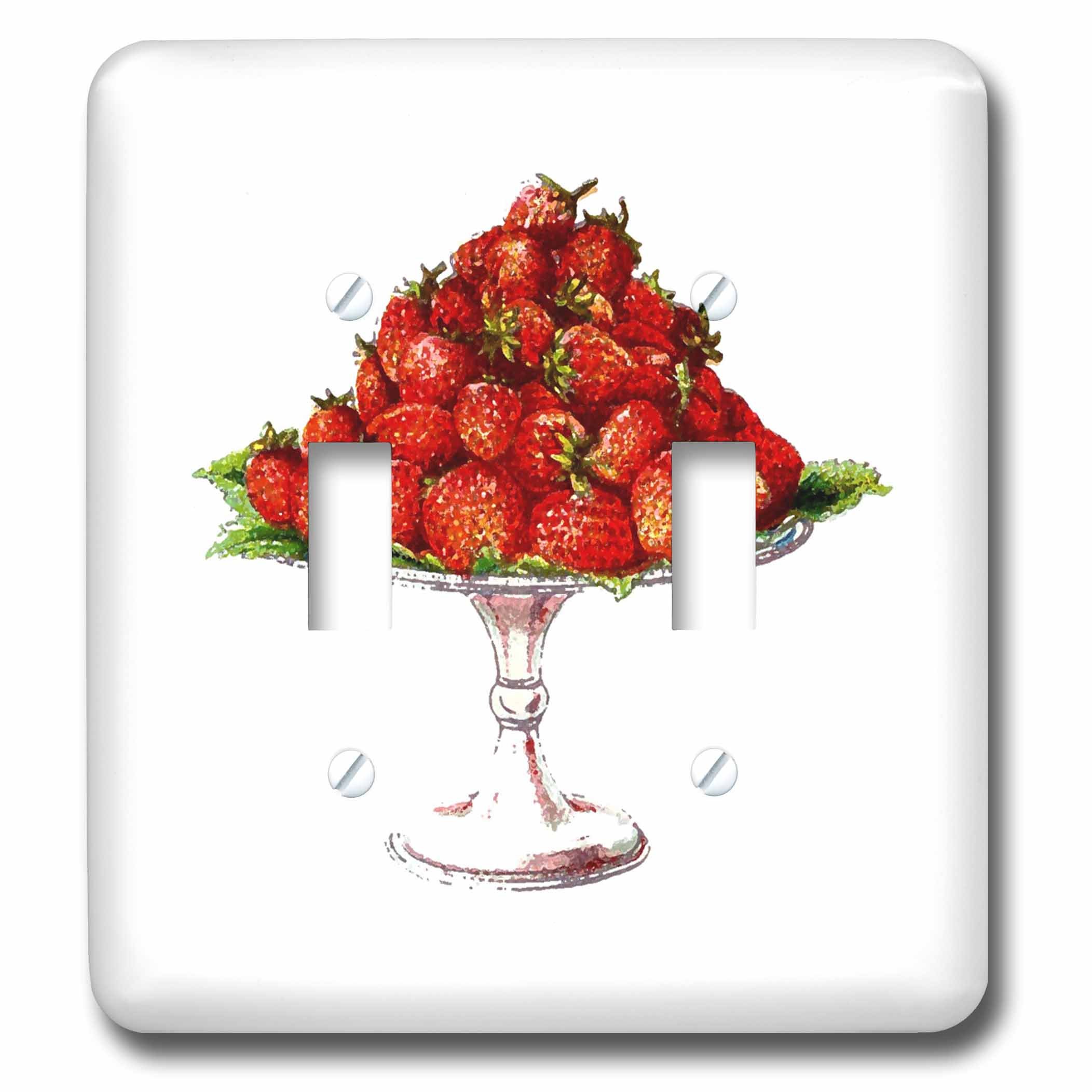 3D Victorian Strawberry Painting Print - Toggle Switch Cover - Home Decor, Office, Bedroom, Kitchen Wall Art - Perfect for Vintage Style Interiors & Gift Ideas