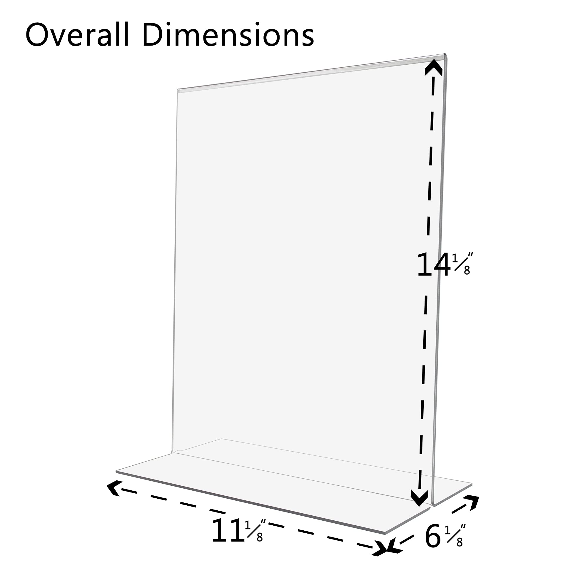 5-Pack 11x14 Inch Double-Sided Countertop Sign Holders - Bottom Loading Flyer Frames for Menus, Advertisements & Printed Materials - Perfect for Restaurants, Retail Stores & Trade Shows