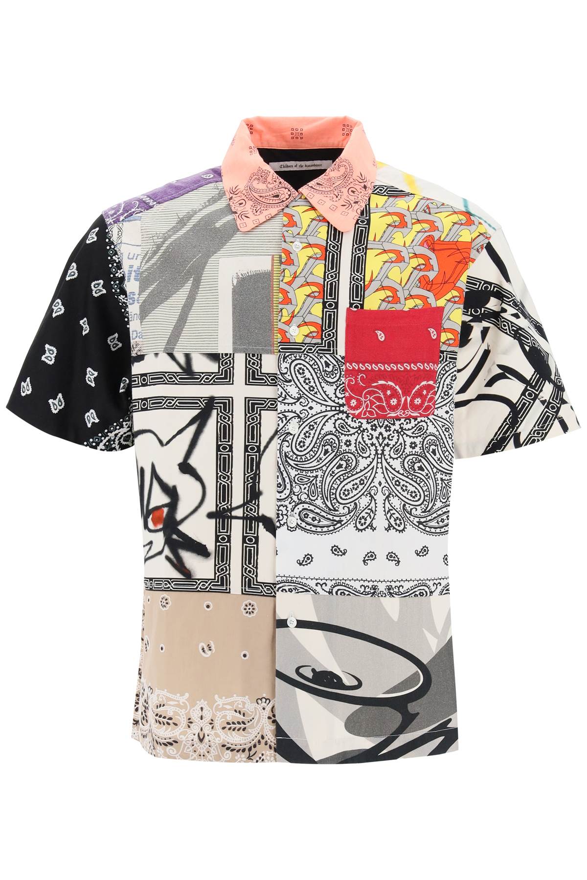 Children of the Discordance Patchwork Short Sleeve Shirt - Stylish Streetwear for Men | Perfect for Casual Outings & Urban Fashion