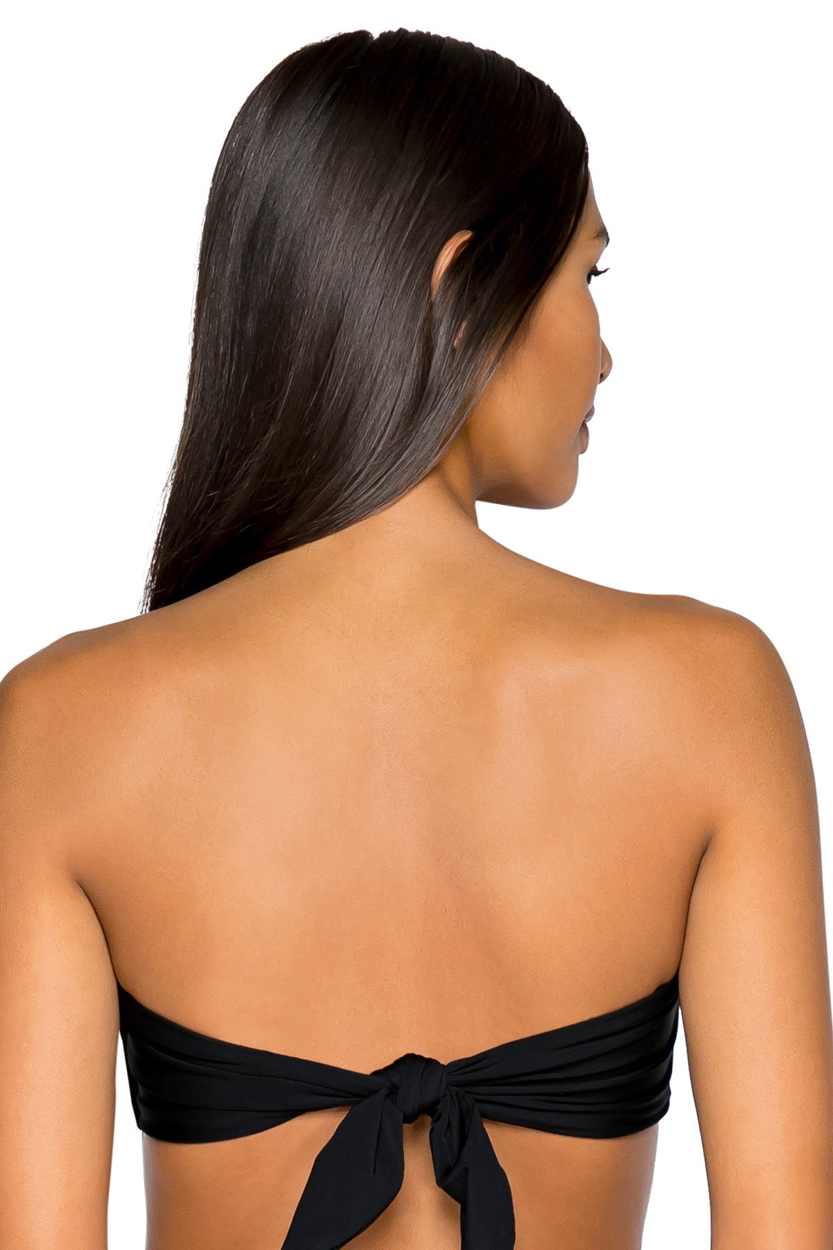 B Swim Black Out Calypso Top - Women's High Neck Athletic Swimwear for Surfing, Beach Volleyball & Pool Workouts