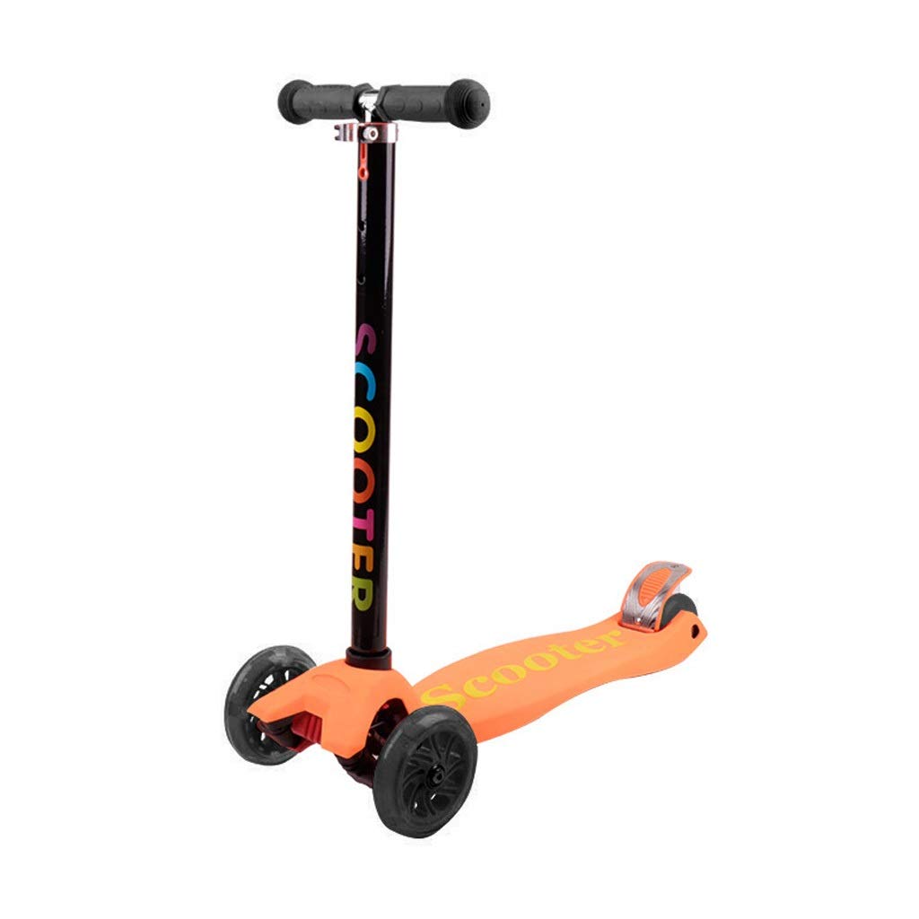 Moolo Kids Kick Scooter - Adjustable Height 3 Wheel Foldable Scooter with LED Light Up PU Wheels | Best Birthday Gift for Boys & Girls Ages 3-12 | Outdoor Play, Commuting to School, Park Rides