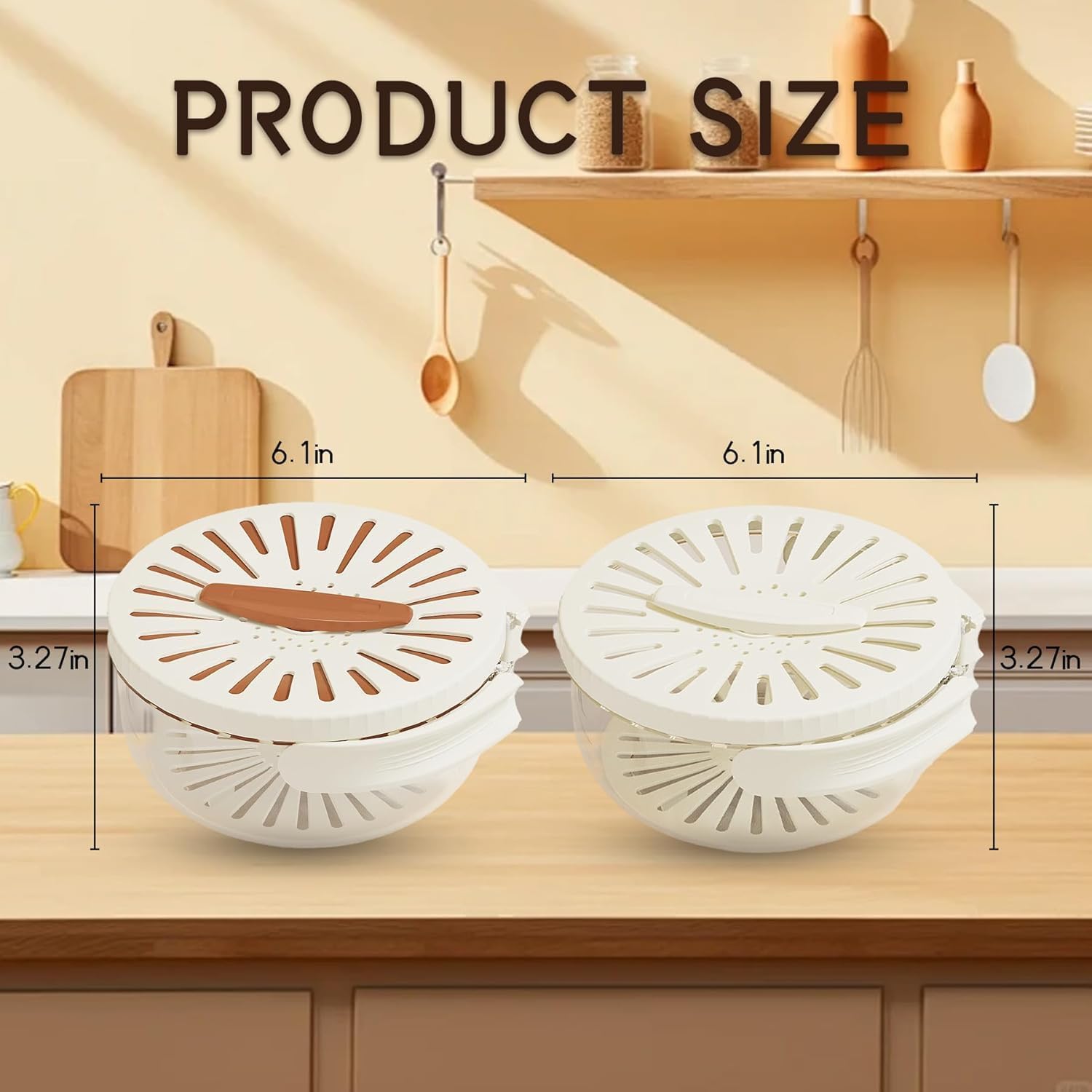 **Premium Fruit & Vegetable Washing Bowl with Lid – Multi-Functional Kitchen Colander & Strainer for Fresh Produce – Ideal for Washing Berries, Salad, and Herbs (White)**