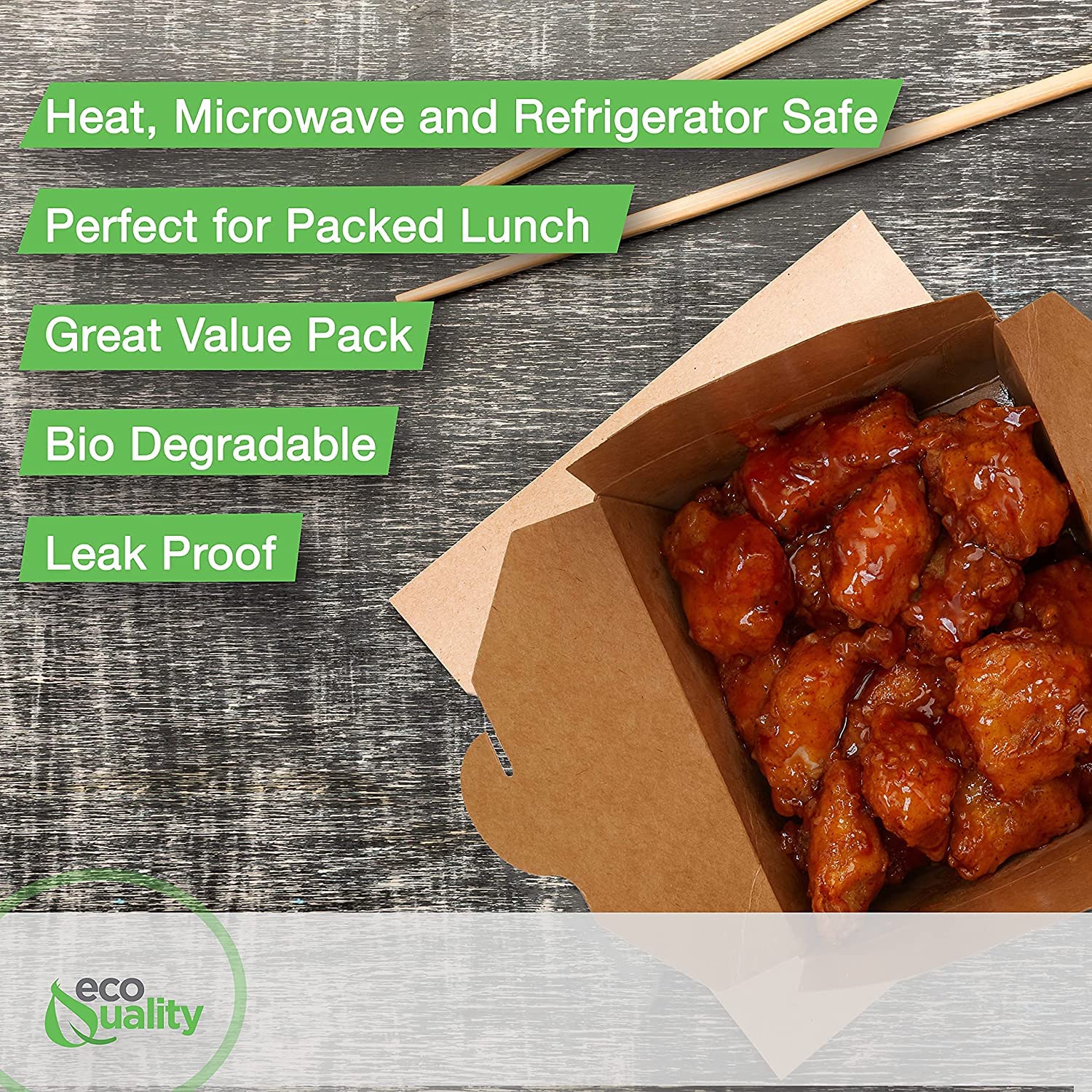 Eco-Friendly 26 oz Kraft Brown Take Out Food Containers - Microwave Safe, Leak & Grease Resistant To-Go Boxes for Restaurants, Catering, Food Trucks - Recyclable Lunch Box (Pack of 400) - Perfect for Takeout, Delivery, Picnics & Parties