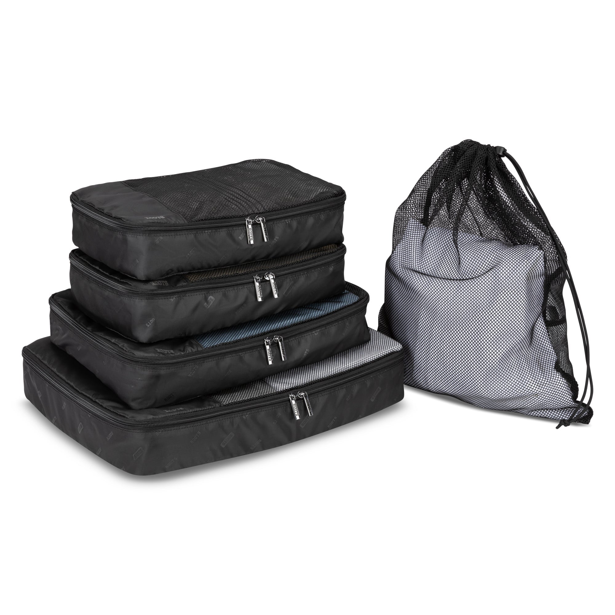 Roots Travel Packing Cubes Set of 3 - Lightweight Luggage Organizers for Suitcases - Perfect for Business Trips, Vacations & Weekend Getaways