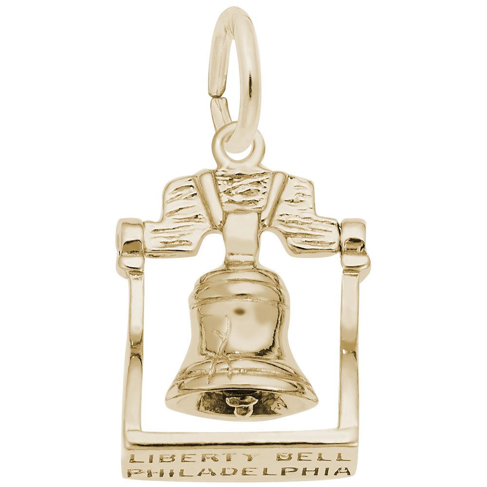 Liberty Bell Charm for Bracelets & Necklaces - Vintage Silver Pendant for Jewelry Making, DIY Craft & Gift Giving - Perfect for 4th of July, Independence Day & Patriotic Events
