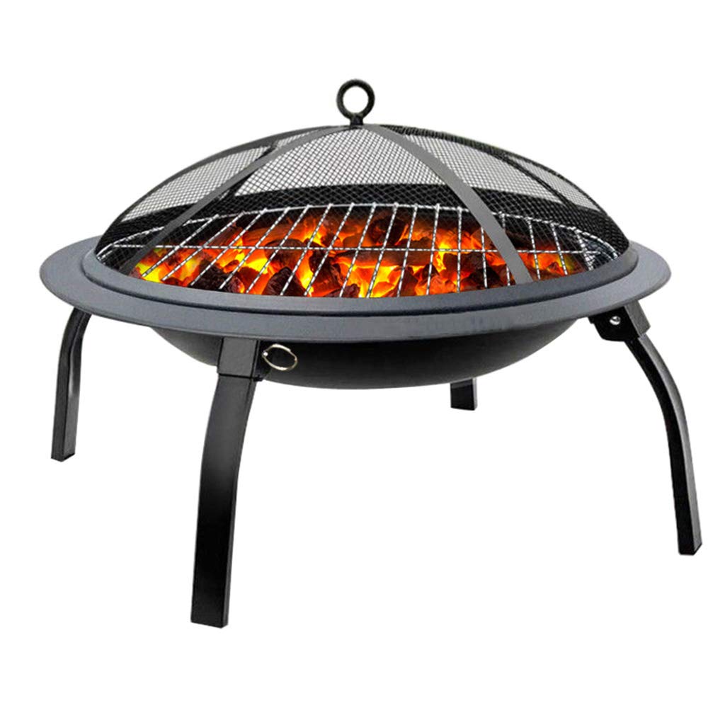 Portable Camping Grill - Compact Stainless Steel Cooking Stove for Outdoor BBQ, Picnics & Backpacking | Perfect for 3-5 People | Lightweight & Durable Campfire Grill for Hiking, Tailgating & Beach Parties