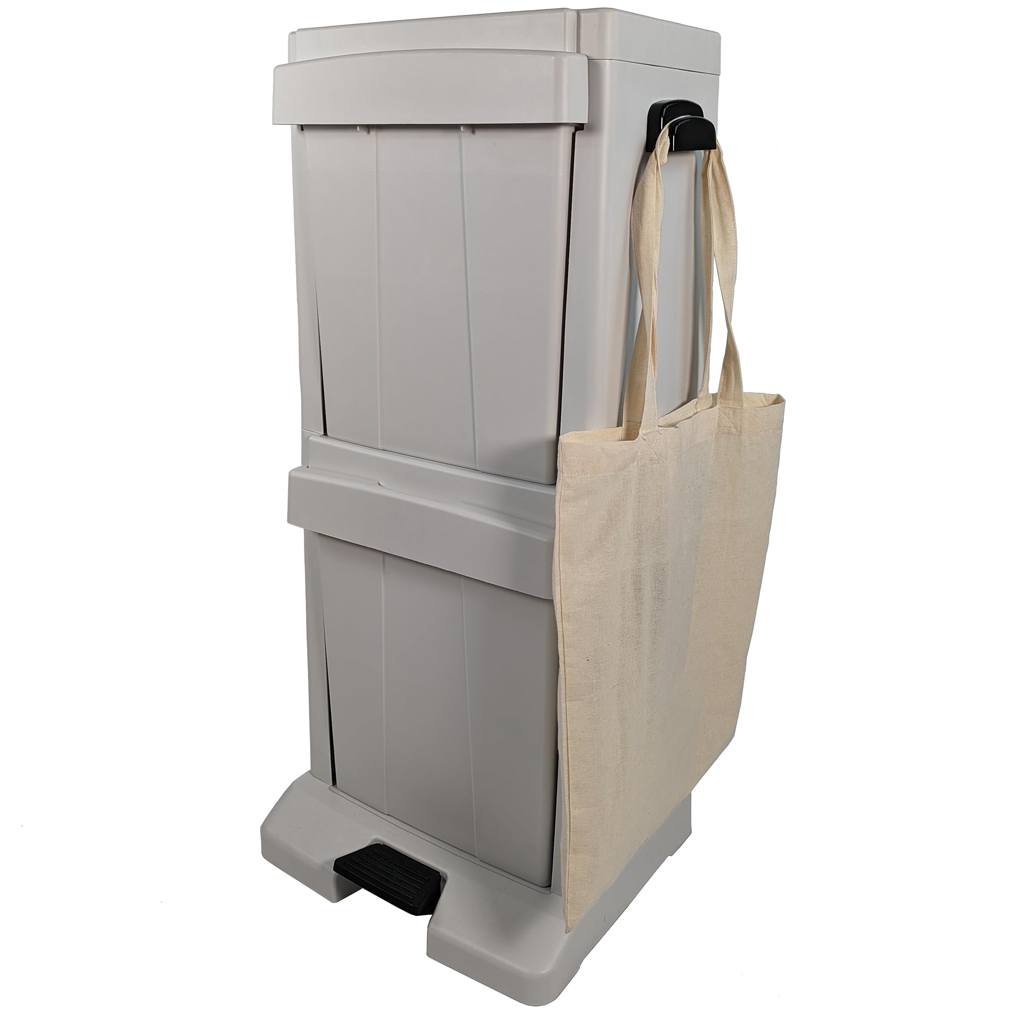 Richell Pet Food Storage Bin Container for Dogs & Cats - Gray & Black, Made in USA | Organize Pet Supplies, Treats & Accessories | Perfect for Home, Kitchen & Pet Room Storage