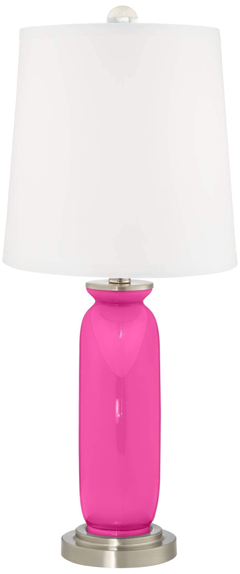 Modern Fuchsia Pink Table Lamps Set of 2 - 26.5