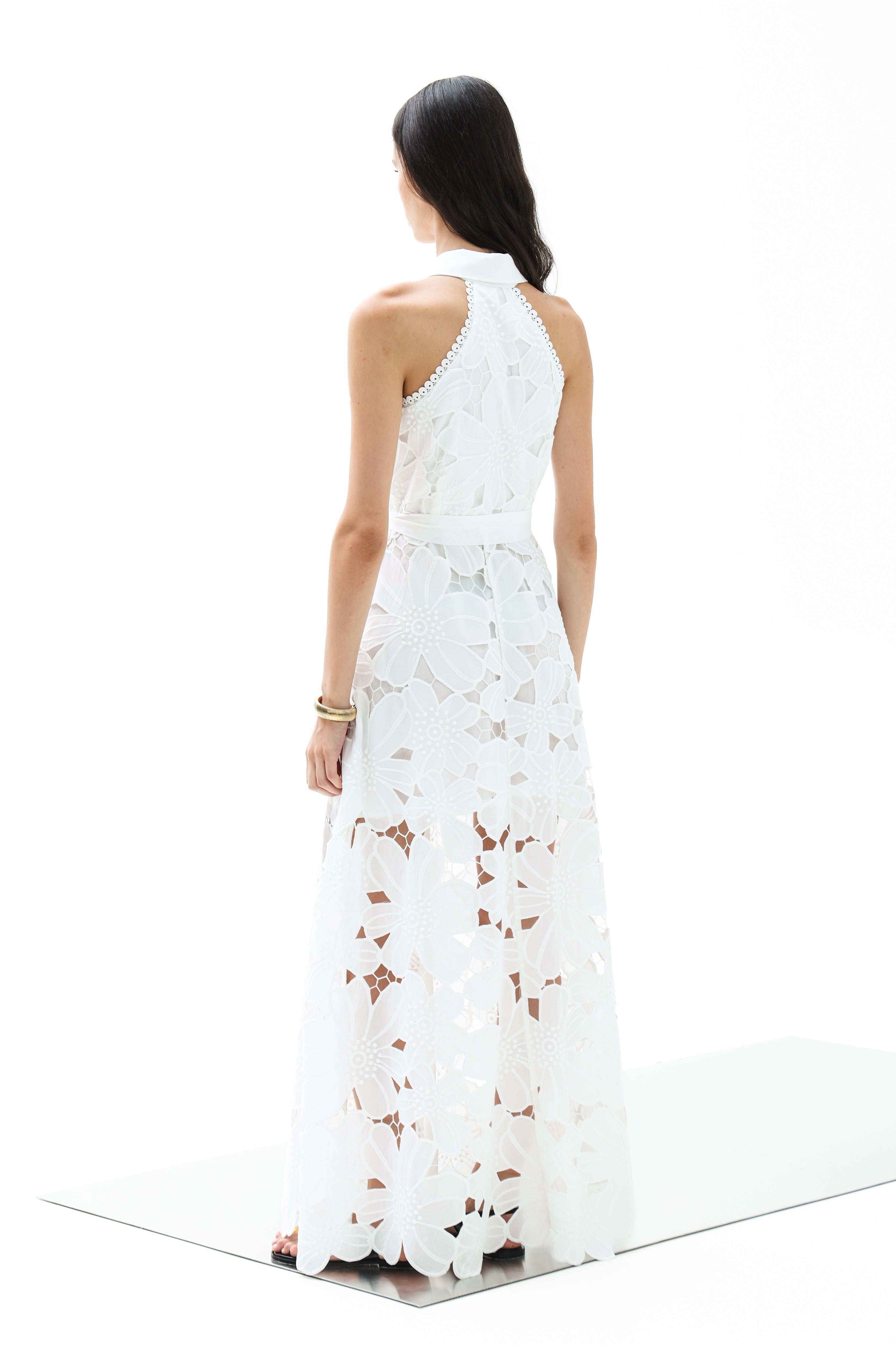 Elegant White Iris Maxi Dress for Women - Perfect for Summer, Beach, and Casual Outings