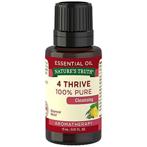 Nature's Truth Essential Oils 4-Piece Set - Lavender, Peppermint, Tea Tree & Eucalyptus - 0.51 Fl Oz Each - Aromatherapy for Relaxation, Stress Relief & Home Diffuser Use